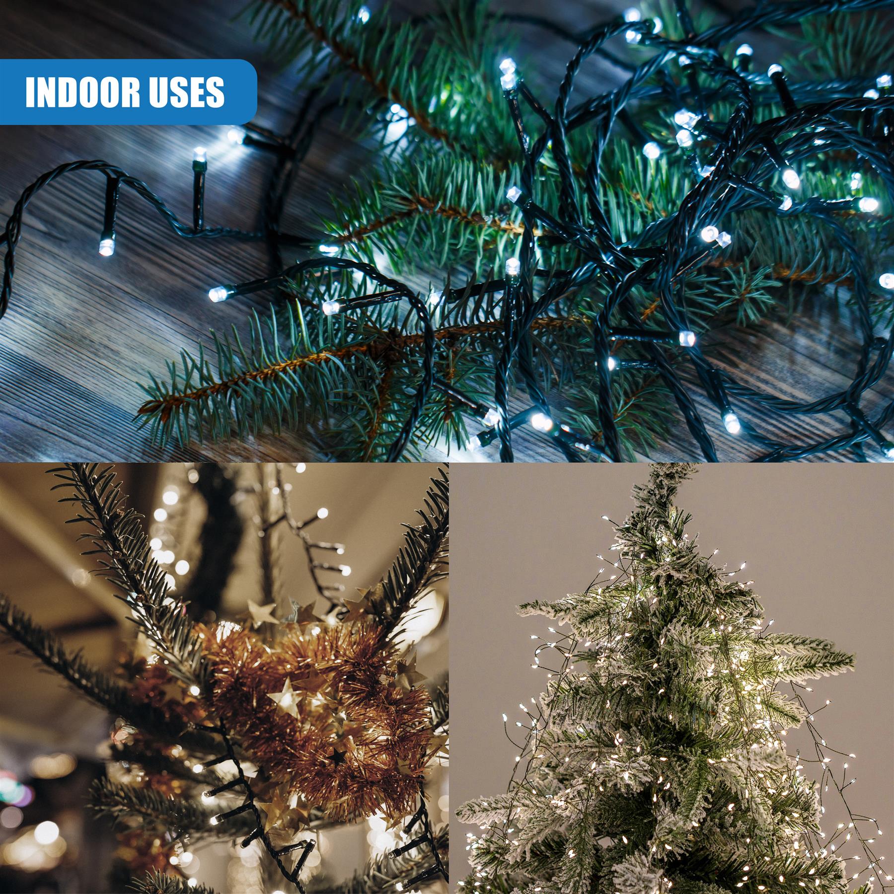 300 LED Cluster Christmas Lights - Cool White by GEEZY - The Magic Toy Shop