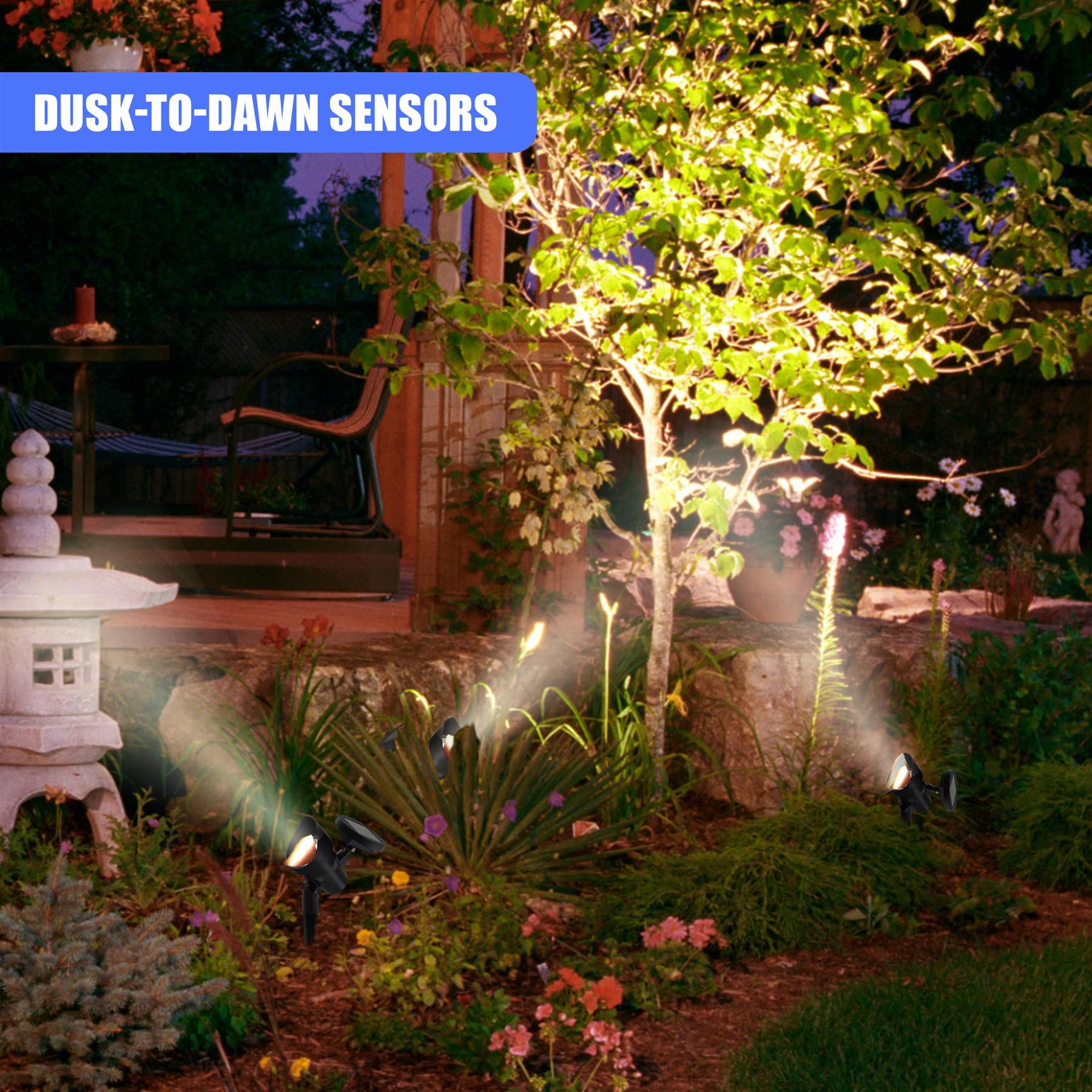 Adjustable Solar Spot Lights, Set of 2 – Warm White LED by GEEZY - The Magic Toy Shop