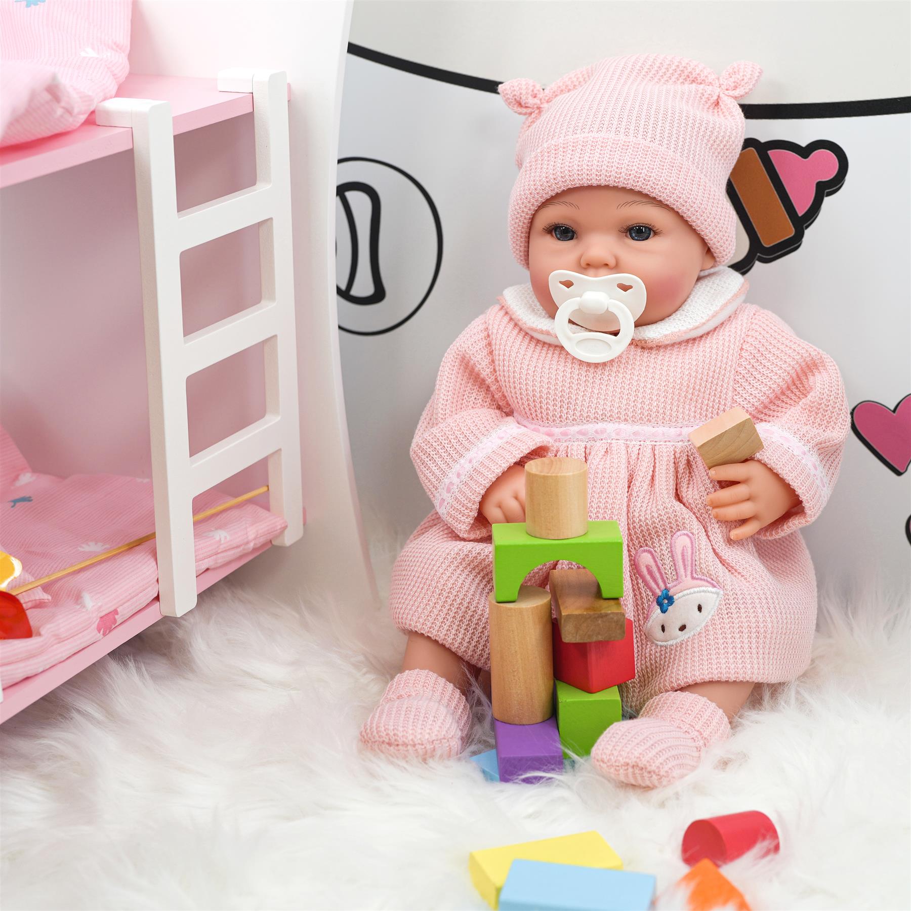 BiBi Outfits - Reborn Doll Clothes (Pink Dress) (50 cm / 20") by BiBi Doll - The Magic Toy Shop