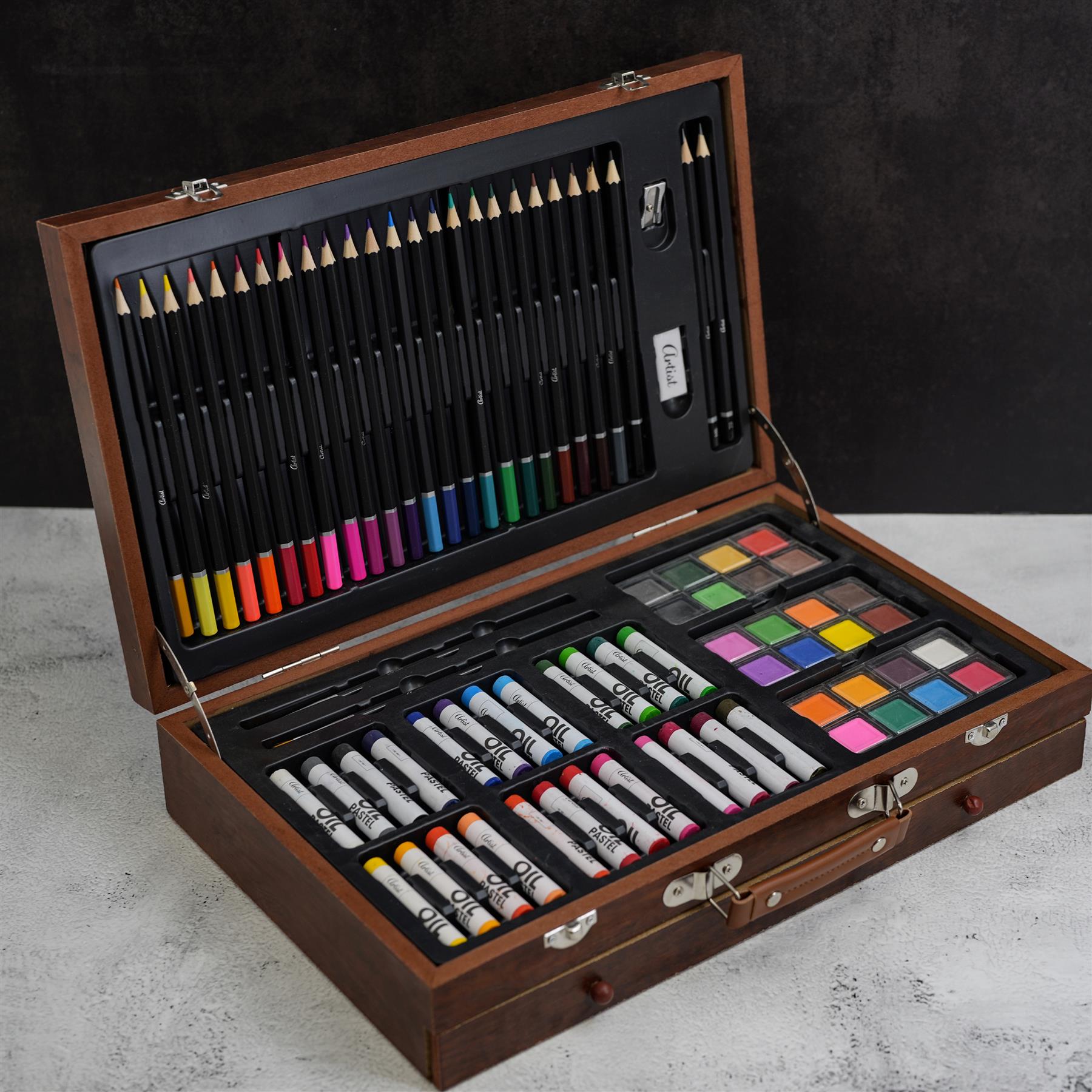 112 PCS Wooden Case Kids Art Set by The Magic Toy Shop - The Magic Toy Shop