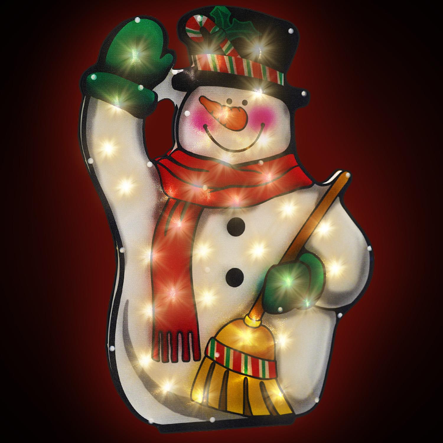 Christmas Silhouette Broom & Snowman by GEEZY - The Magic Toy Shop
