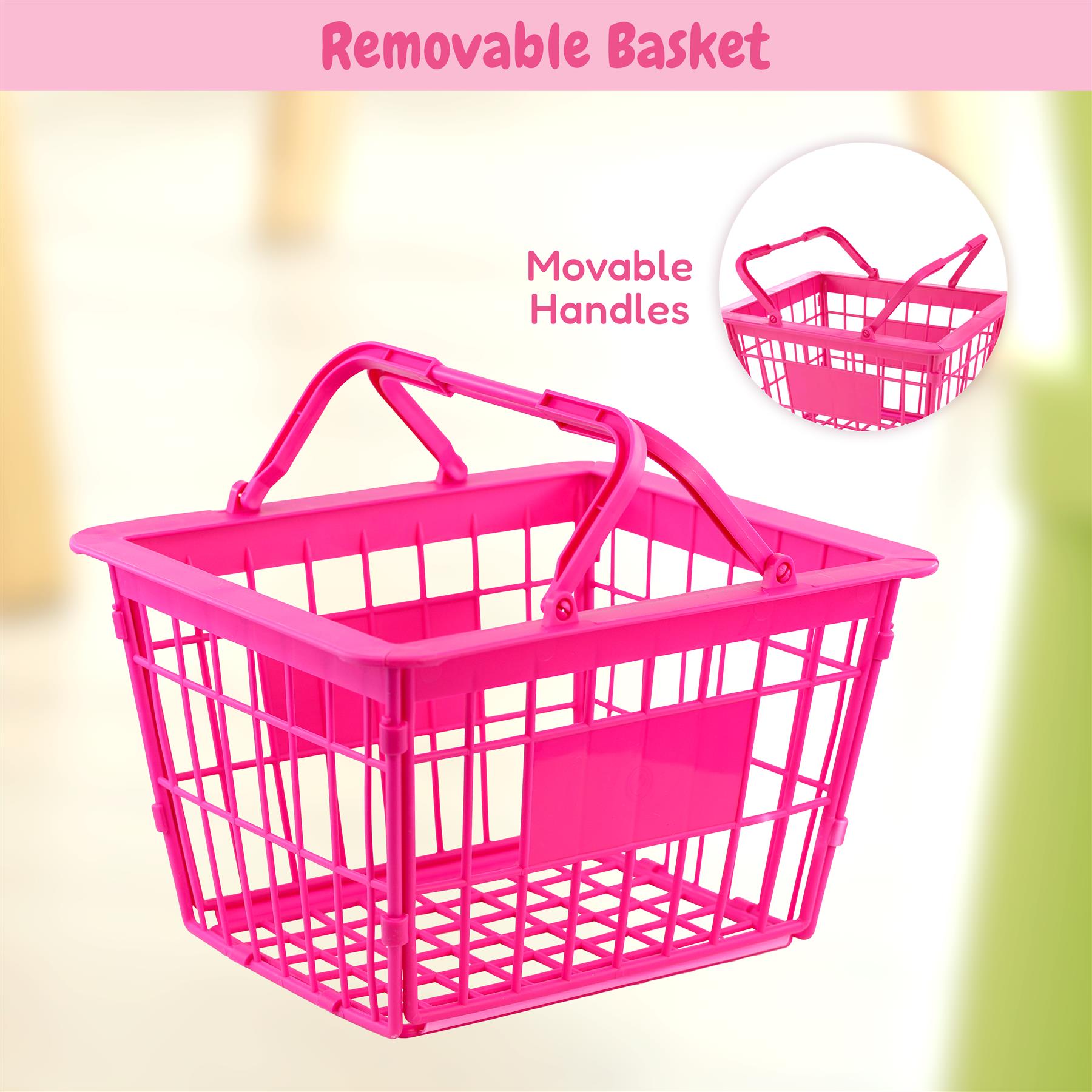 Kids Shopping Trolley with Removable Basket & Doll Seat by BiBi Doll - The Magic Toy Shop