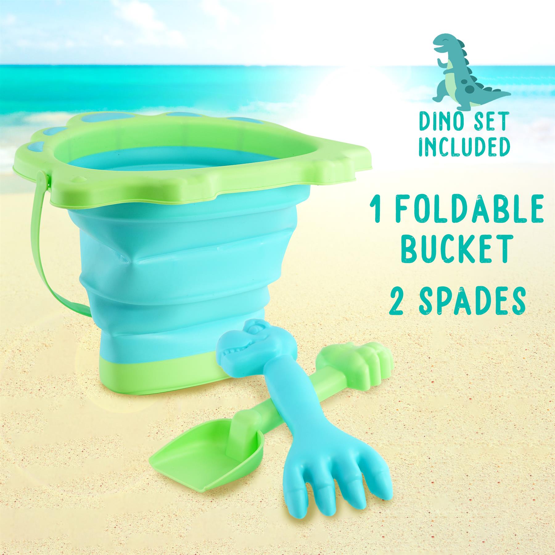 Collapsible Beach Bucket & Spade Sets