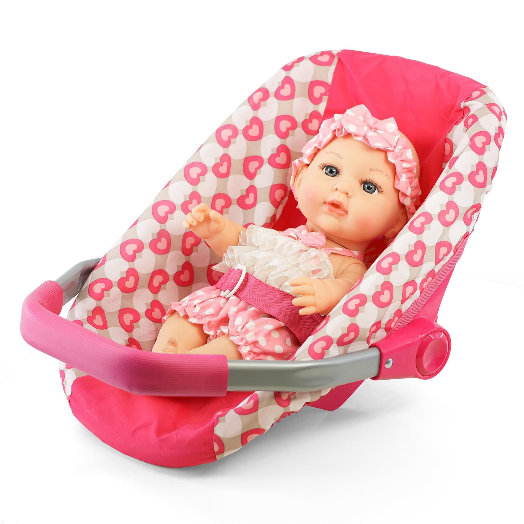 Baby Doll Pink Car Seat by BiBi Doll - The Magic Toy Shop