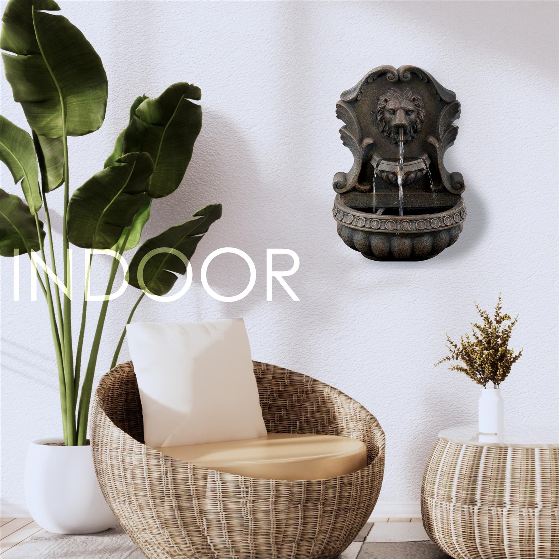 Lion Water Feature Outdoor With LED by GEEZY - The Magic Toy Shop