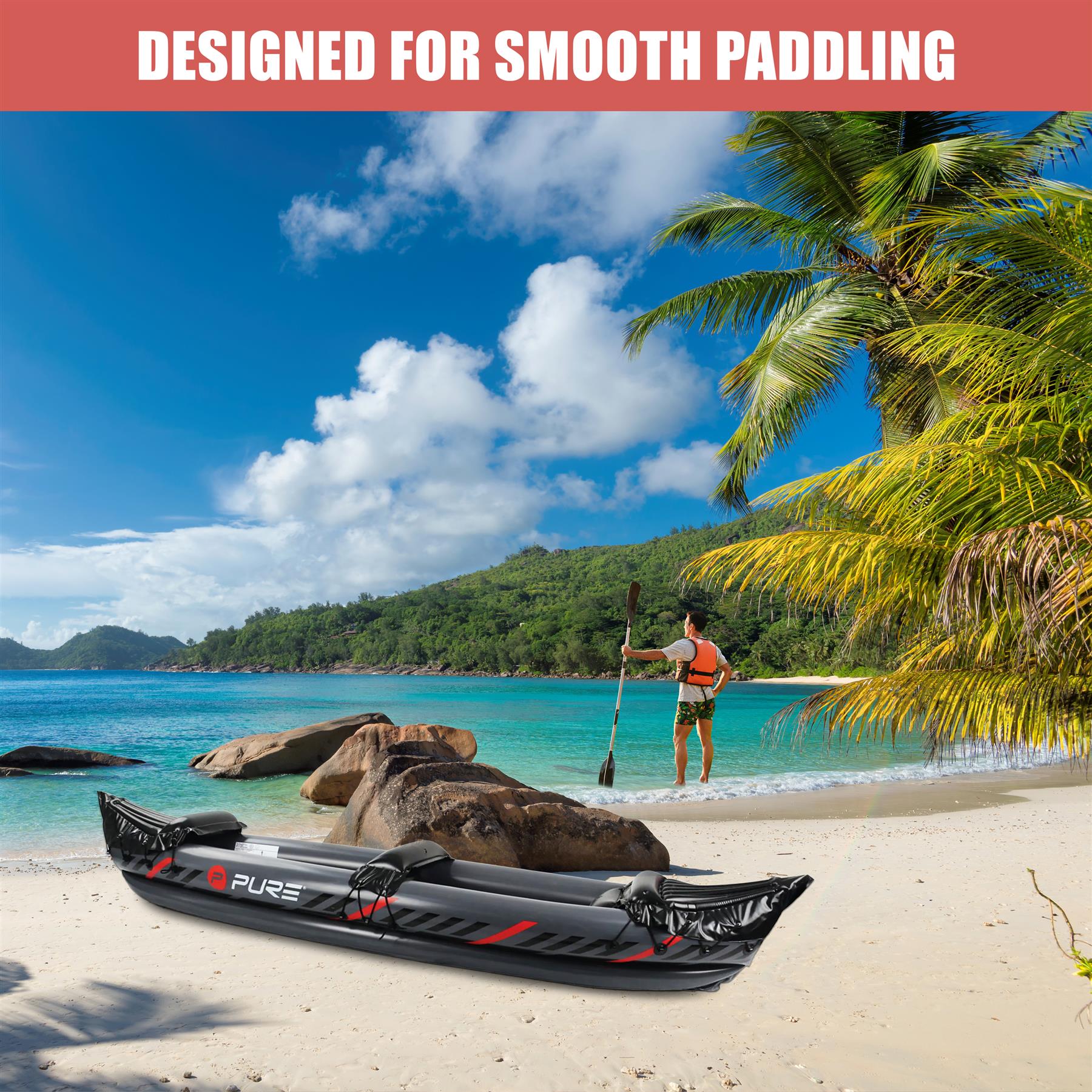2 Person Inflatable Kayak with Accessories by GEEZY - The Magic Toy Shop