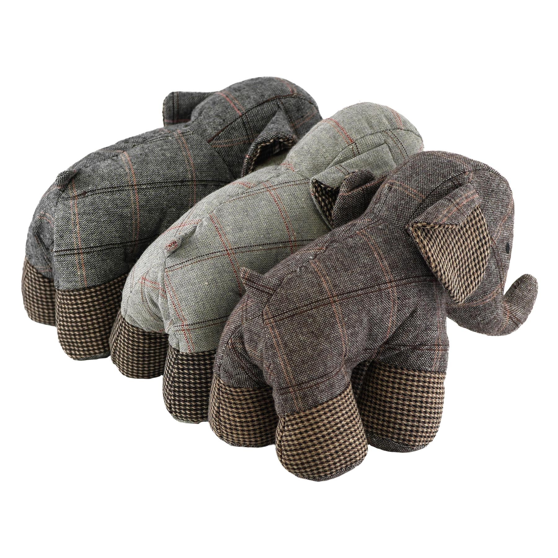 Tartan Elephant Door Stops by The Magic Toy Shop - The Magic Toy Shop