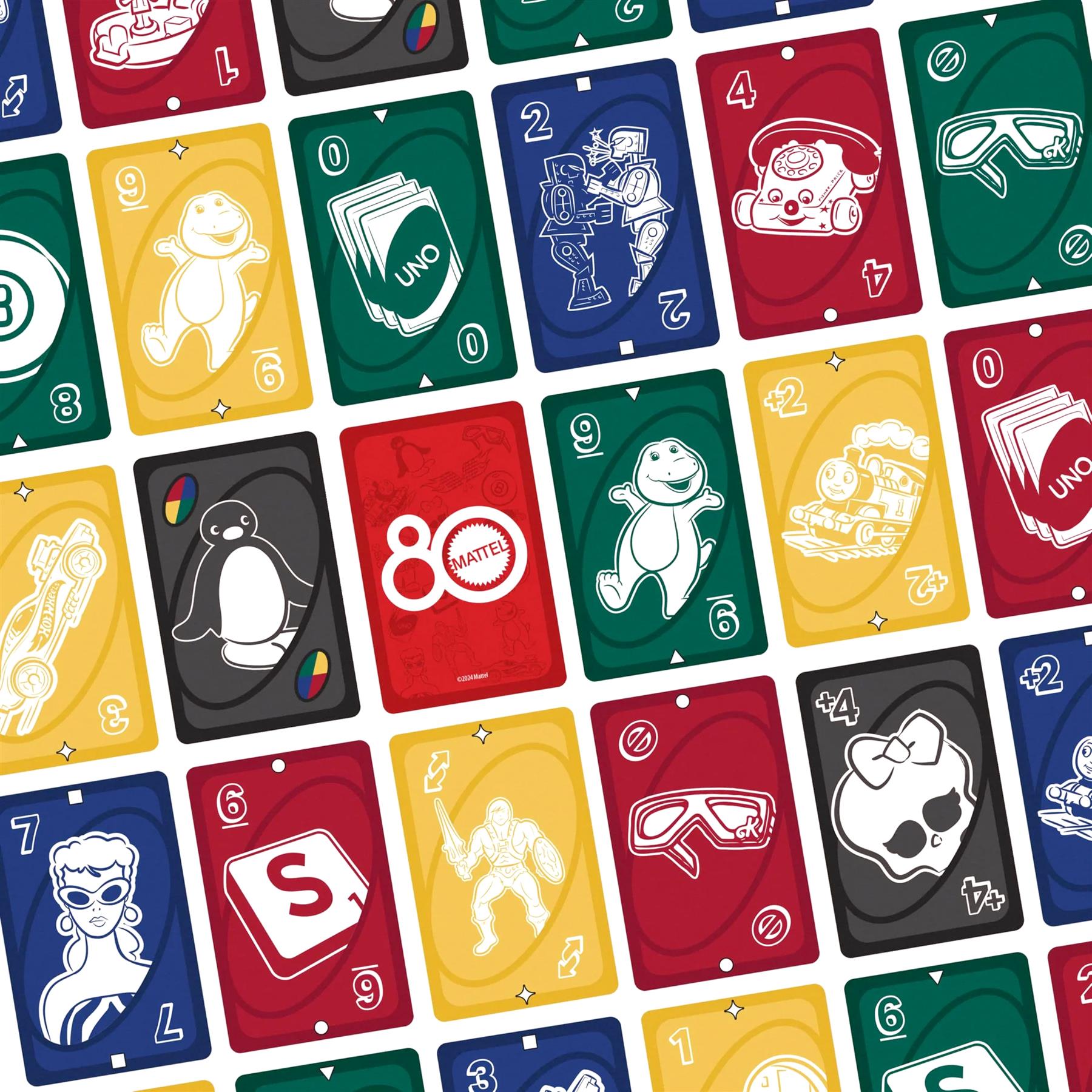 UNO Mattel 80th Anniversary Ruby Red Edition