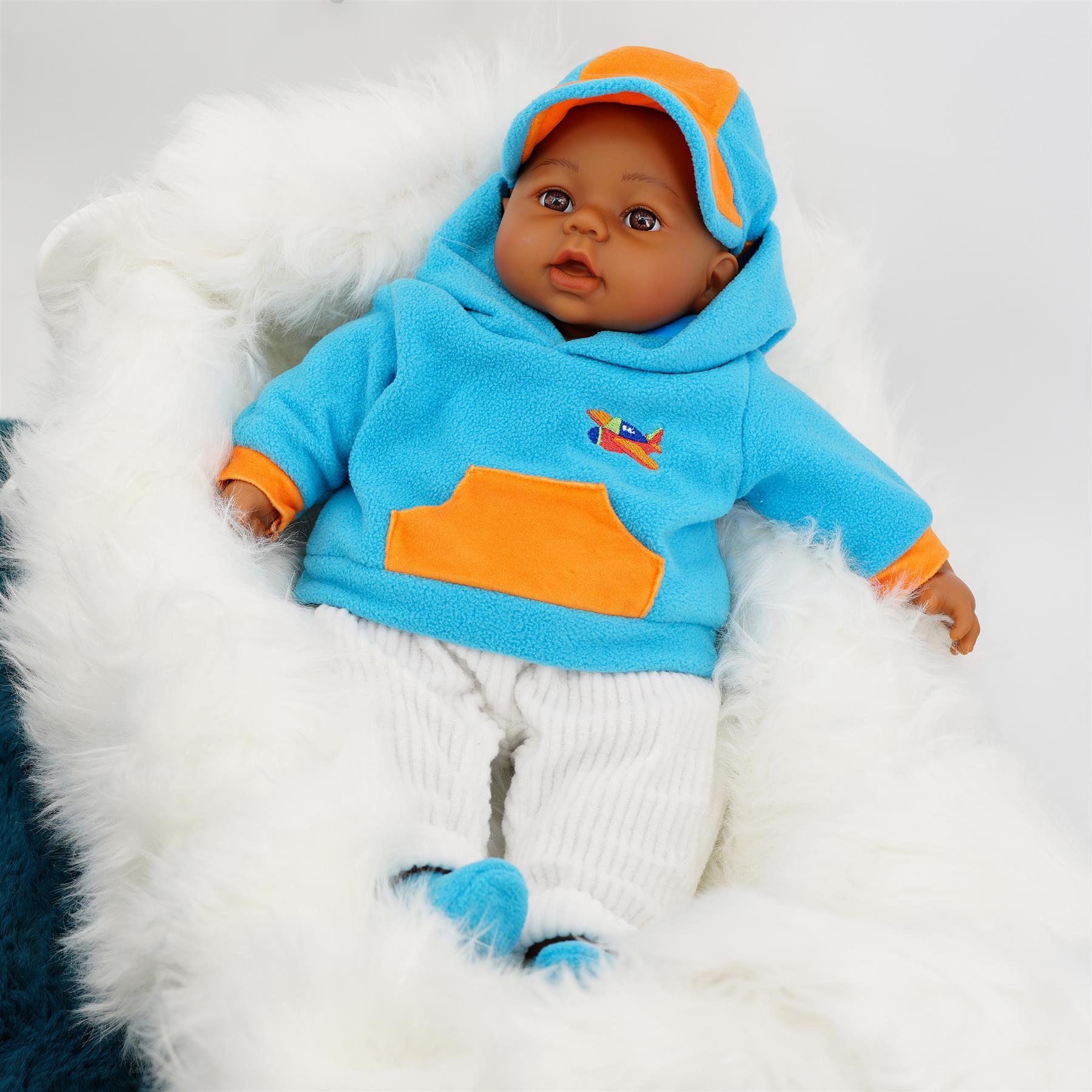 BiBi Black Baby Doll "Leo" (45 cm / 18") by BiBi Doll - The Magic Toy Shop