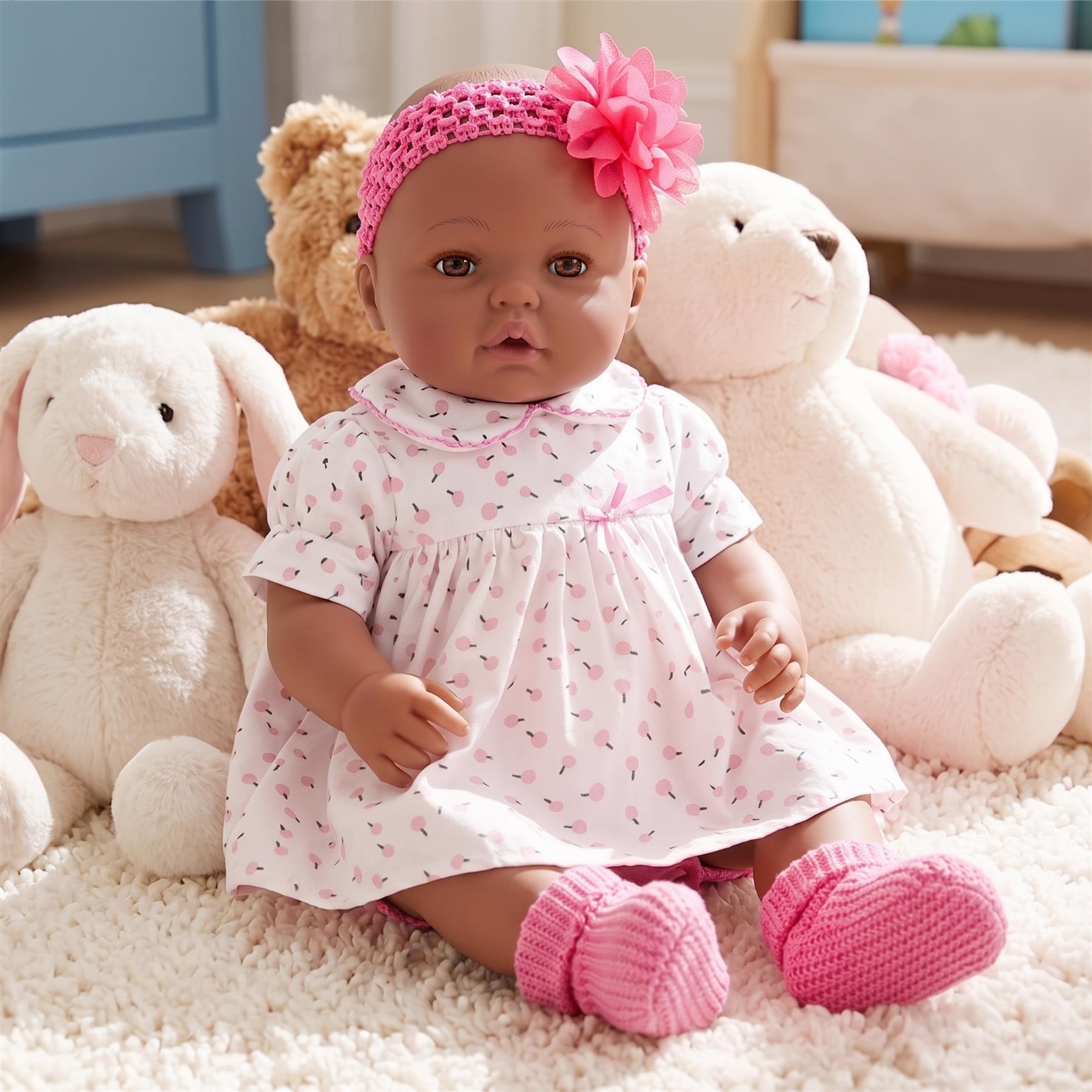 BiBi Black Doll Reborn Ethnic "Blossom" (50 cm / 20")