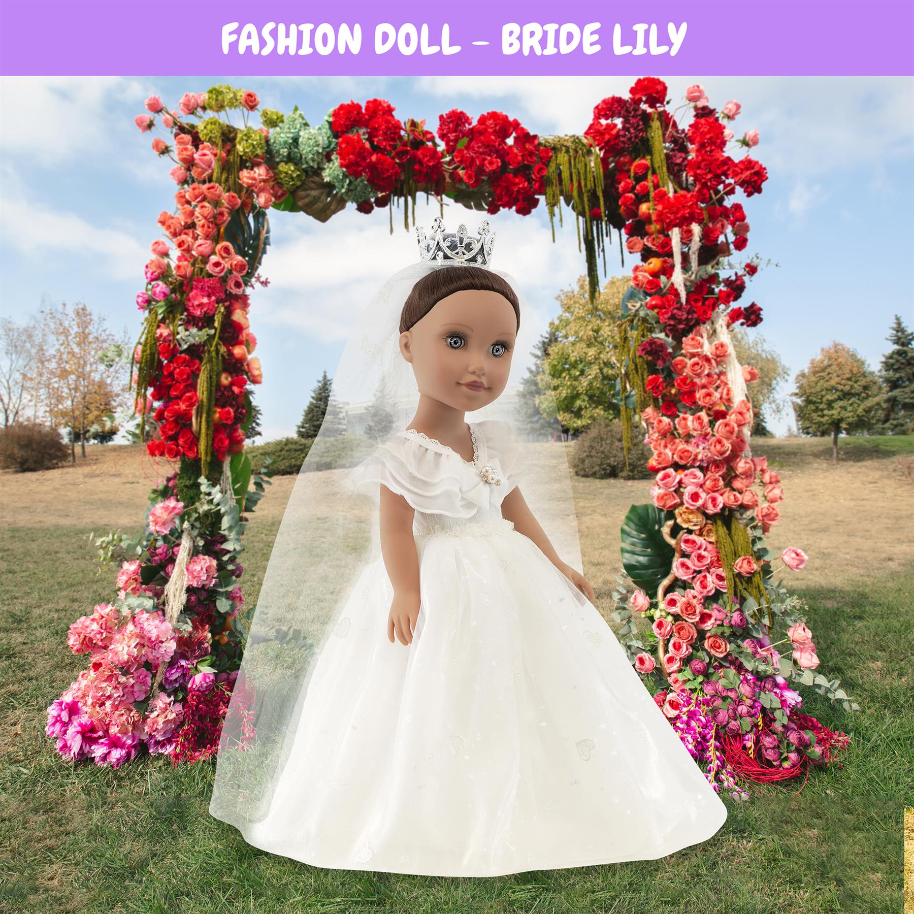 BiBi Fashion Doll "BRIDE LILY" (47 cm / 18") by BiBi Doll - The Magic Toy Shop