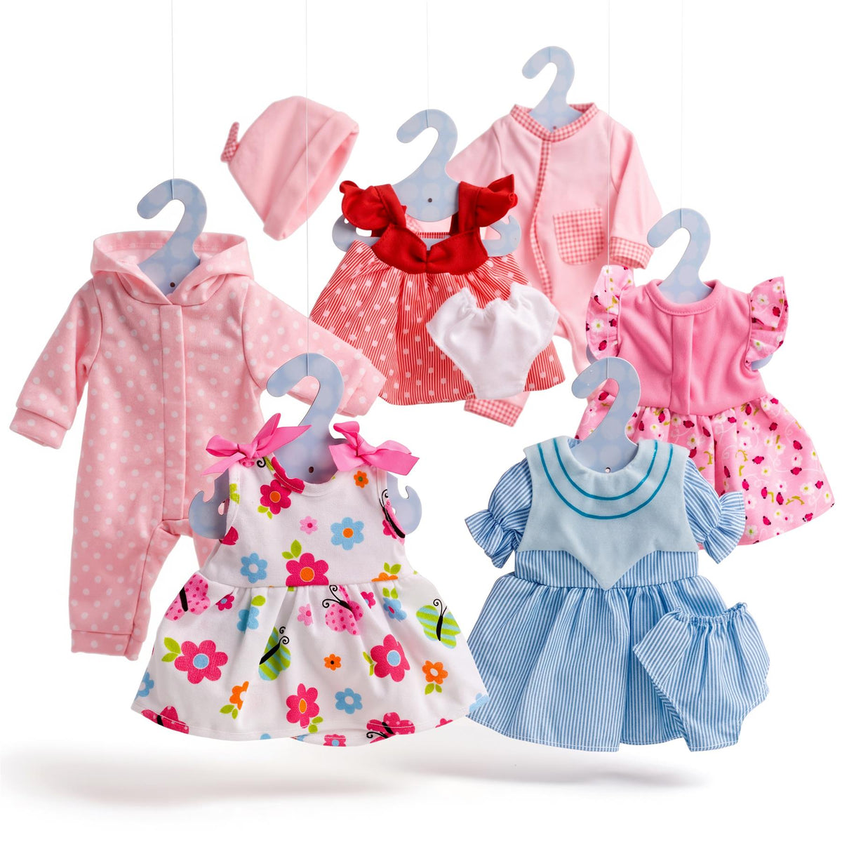 Baby Doll Clothes Set of 6 for Dolls 12-16"