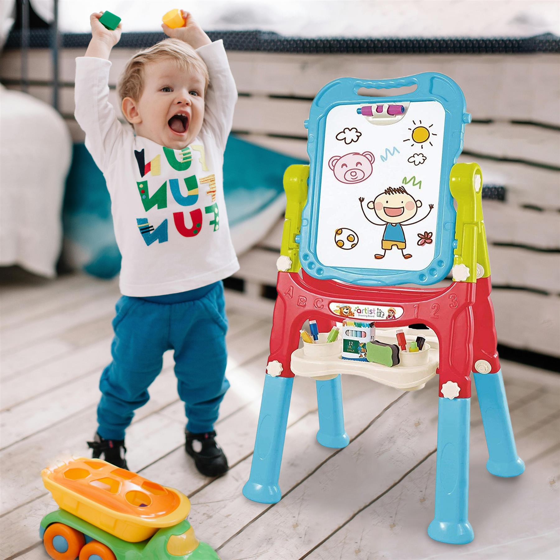 Blue Folding Double-Sided Magnetic Drawing Board by The Magic Toy Shop - The Magic Toy Shop