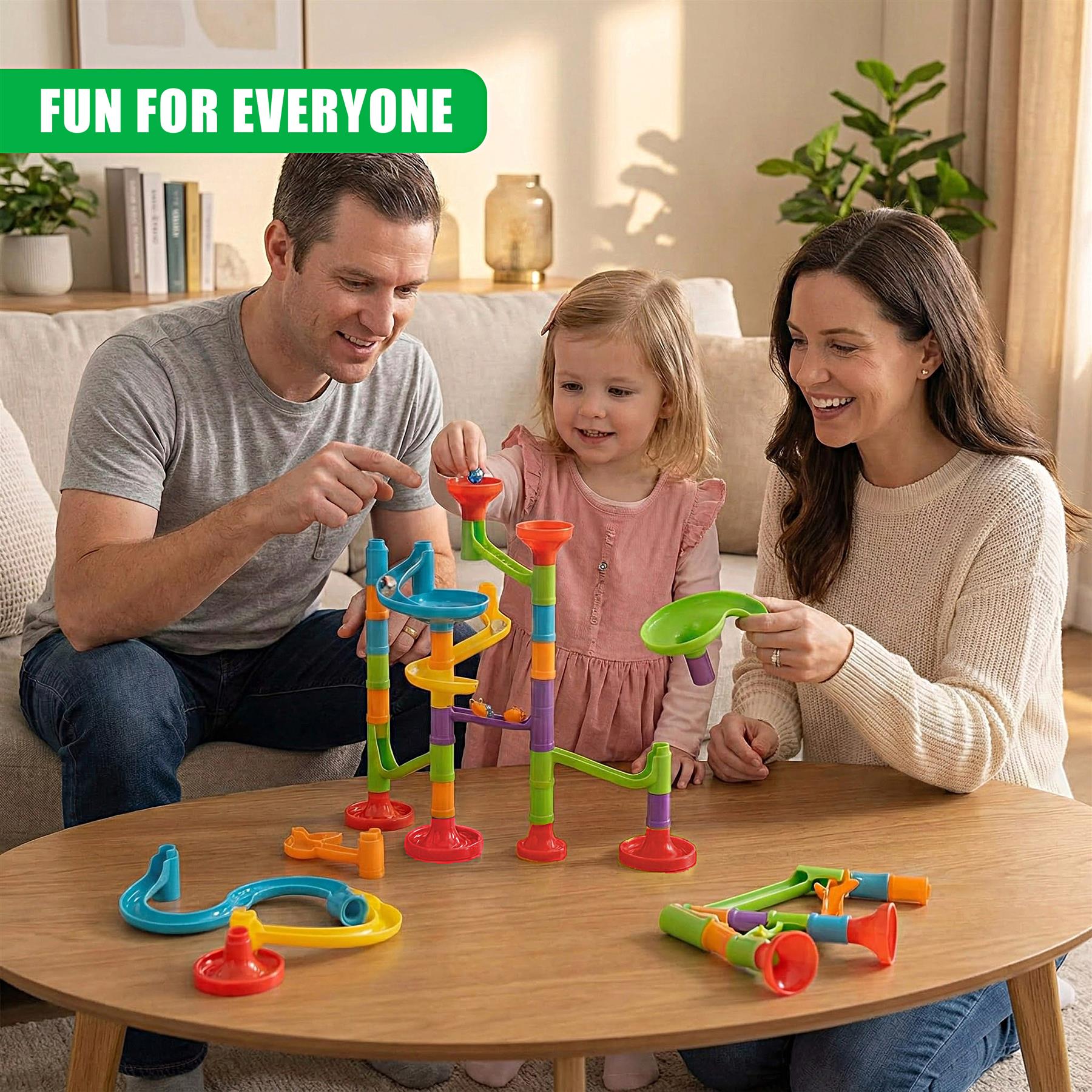 113 Pieces Marble Run Game