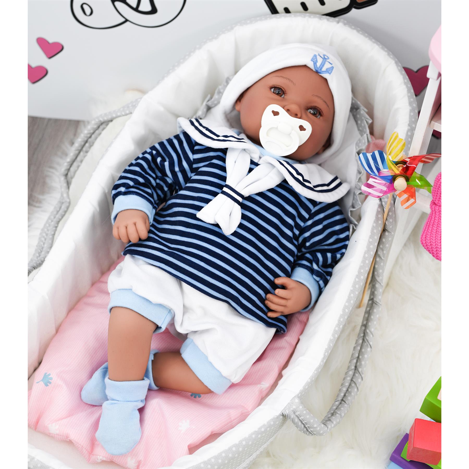 BiBi Outfits - Reborn Doll Clothes (Sailor) (50 cm / 20") by BiBi Doll - The Magic Toy Shop