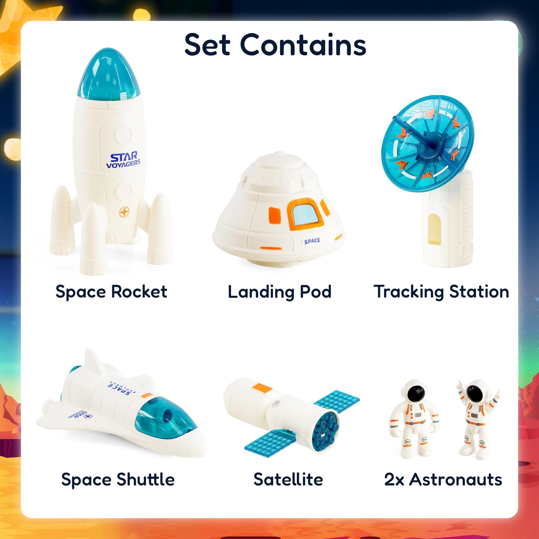Space Exploration Set for Kids 7 Pcs by The Magic Toy Shop - The Magic Toy Shop