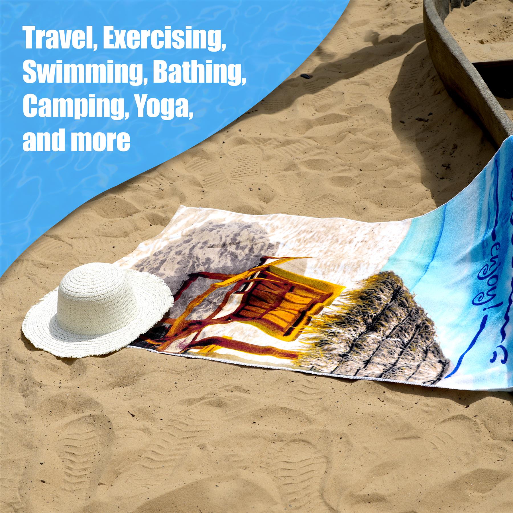 Hello Summer Design Large Towel by Geezy - The Magic Toy Shop