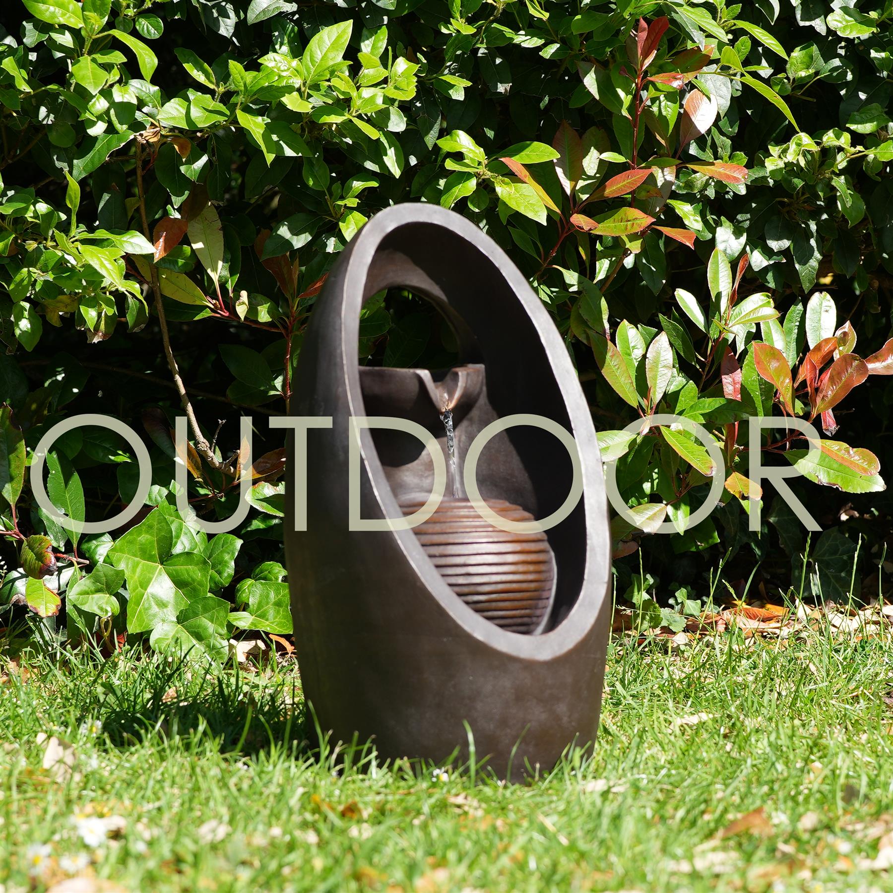 Oval Design Water Feature Outdoor With LED by GEEZY - The Magic Toy Shop