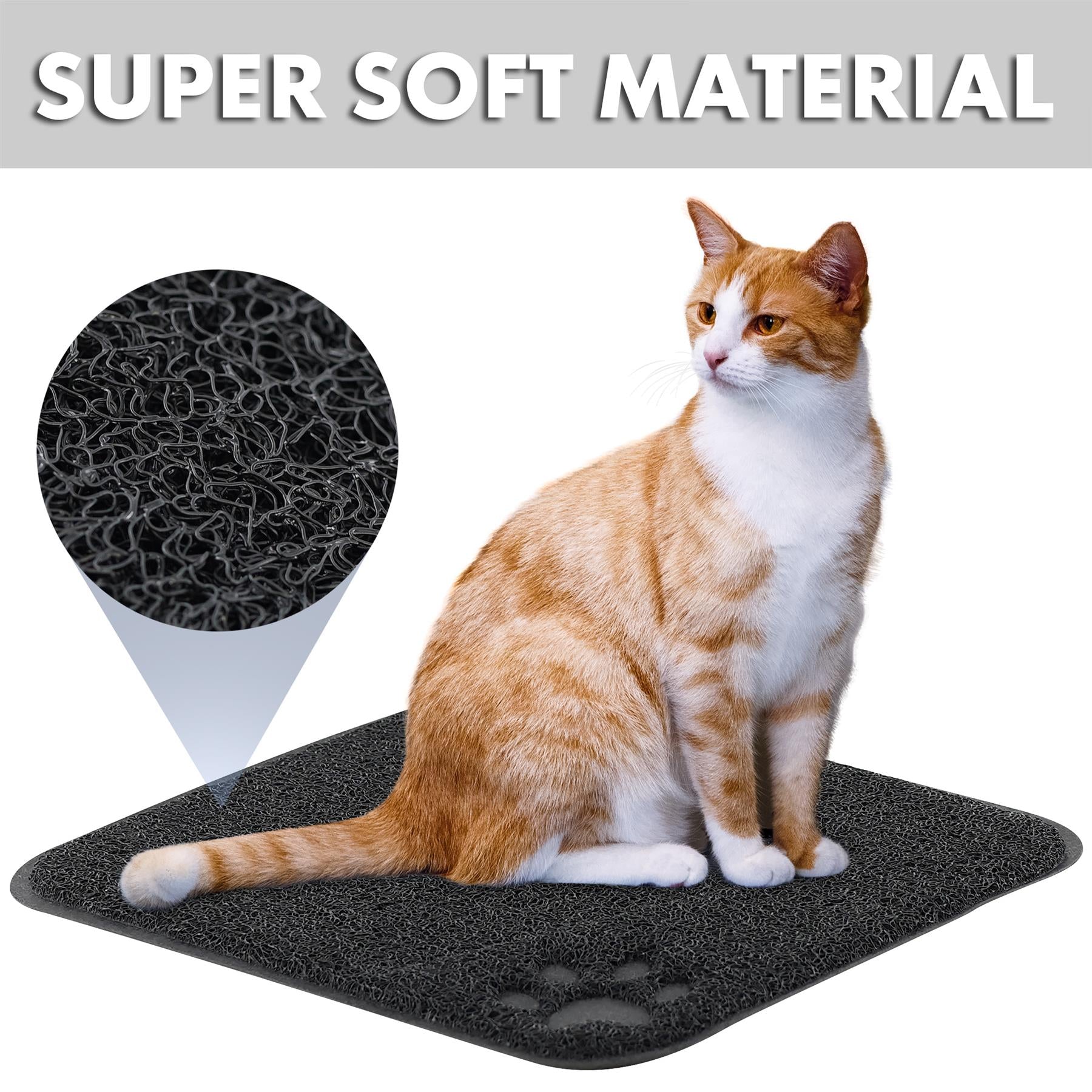 GEEZY Cat Litter Mat Rubber Cat Litter Mat