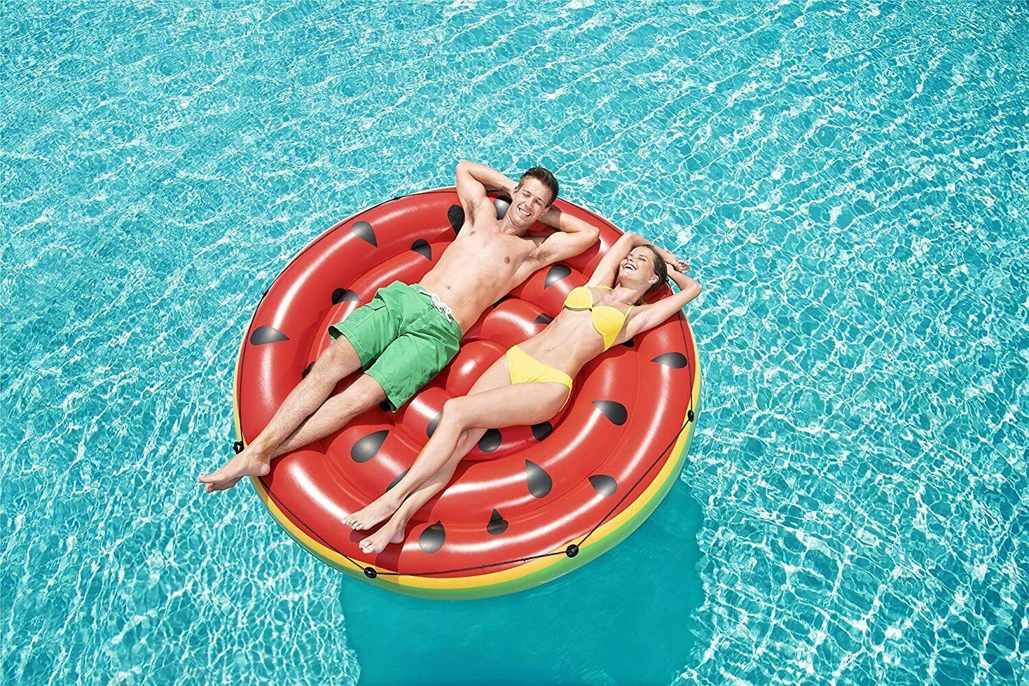 Geezy Pool Float Inflatable Rubber Bestway Watermelon Island Pool Float Inflatable Lilo Novelty Lounger Beach Toy