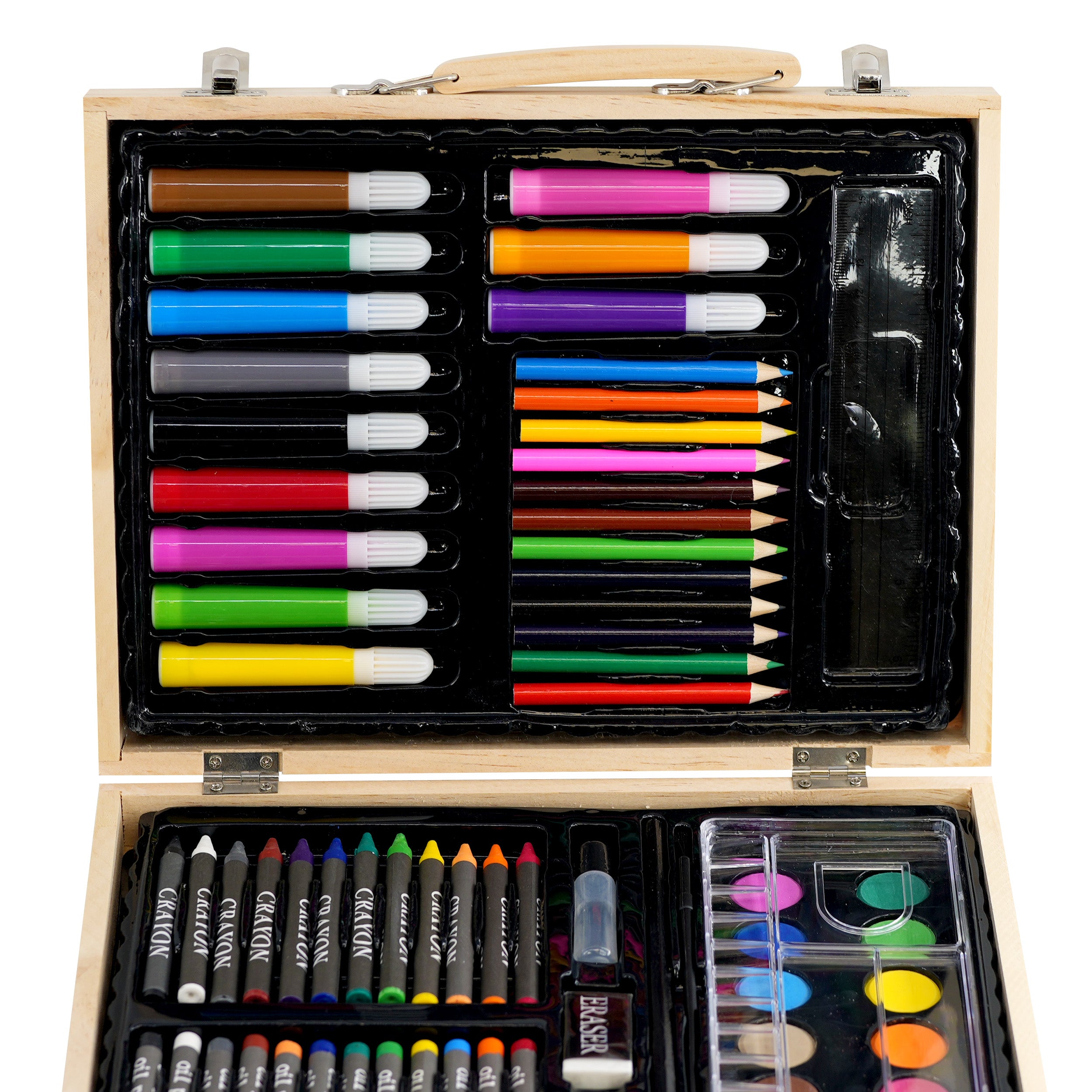 67 Pieces Art Set in a Wooden Case by The Magic Toy Shop - The Magic Toy Shop