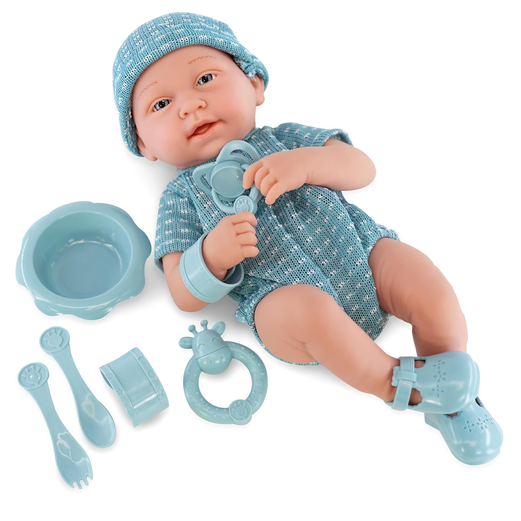 The Magic Toy Shop Baby Doll with Accessories 14" Newborn Baby Boy Doll