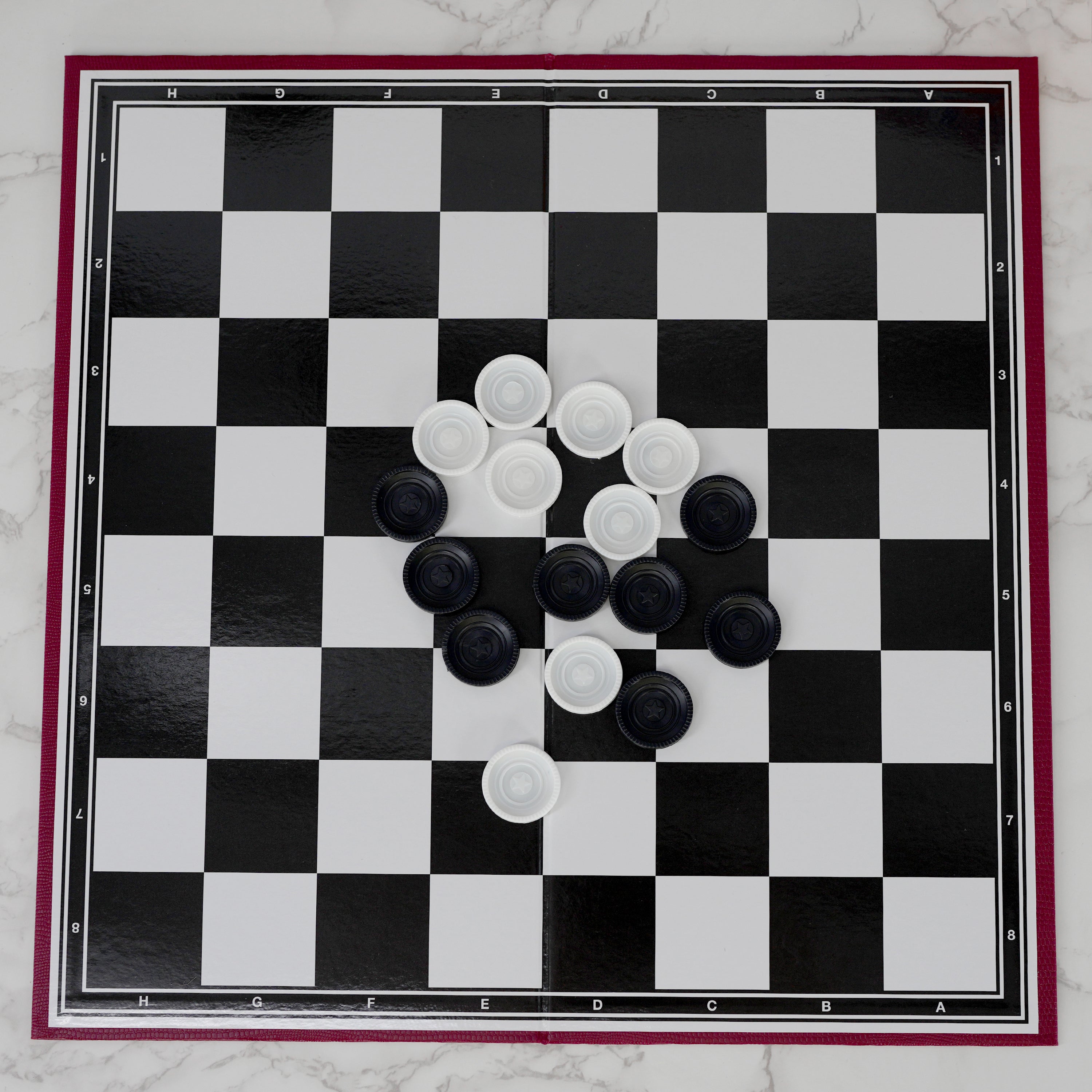 Traditional Folding Draughts Game