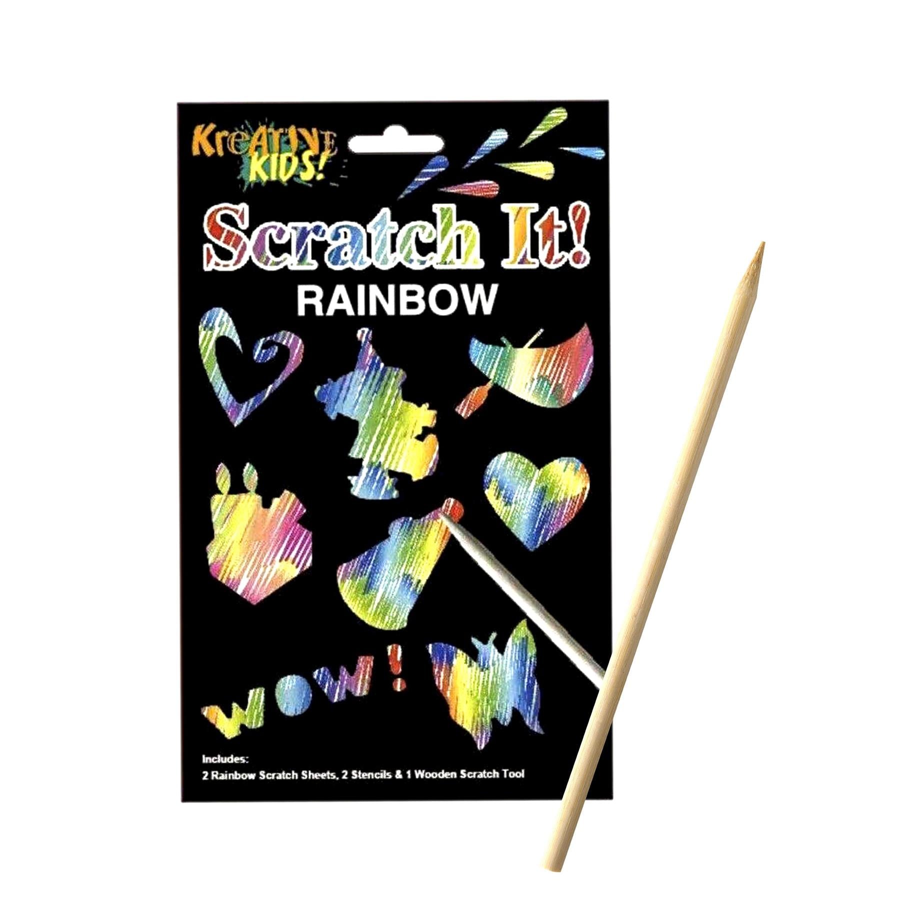 The Magic Toy Shop Creative Toy Magic Rainbow Scratch Paper Art Kit for Kids