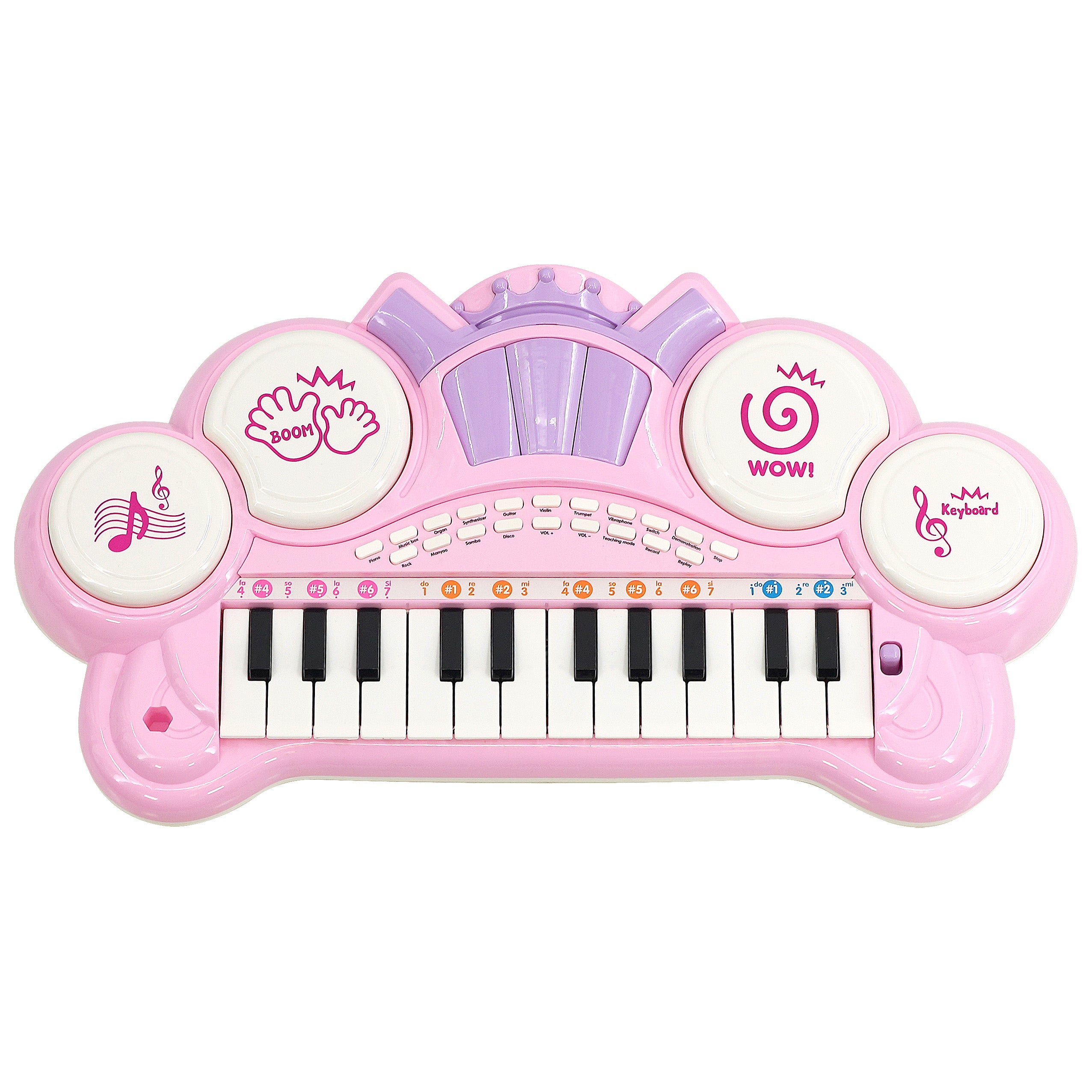 Pink Piano Toy with Microphone and Stool