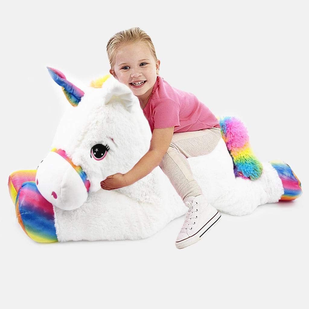 Giant Lying Unicorn Soft Toy - 110 cm