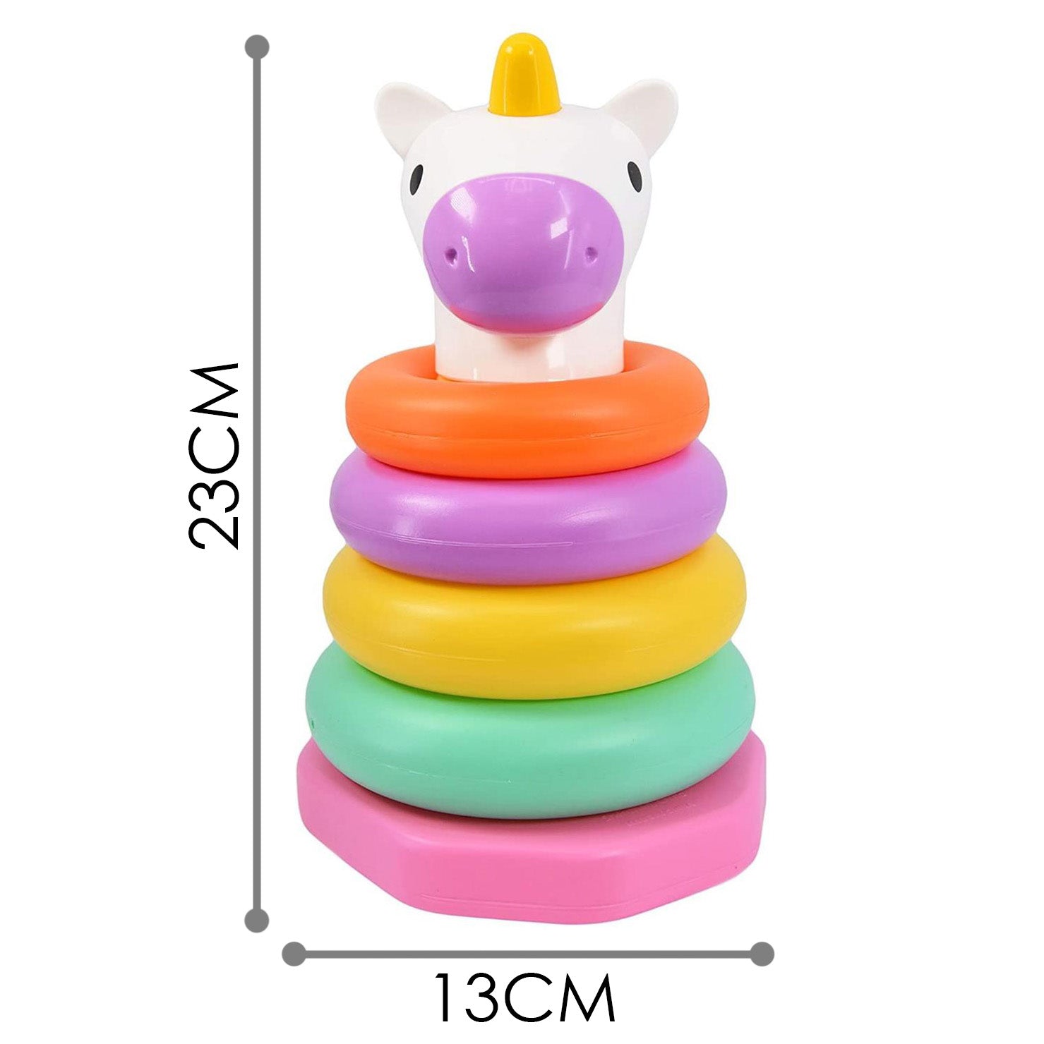 The Magic Toy Shop Stacking Rings "Una The Unicorn" Baby Stacking Rings