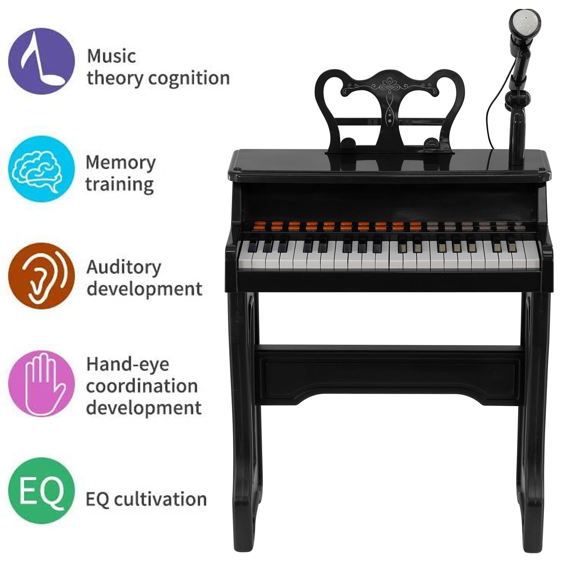 The Magic Toy Shop Toy Instrument Kids Piano Electronic Keyboard 37 Keys