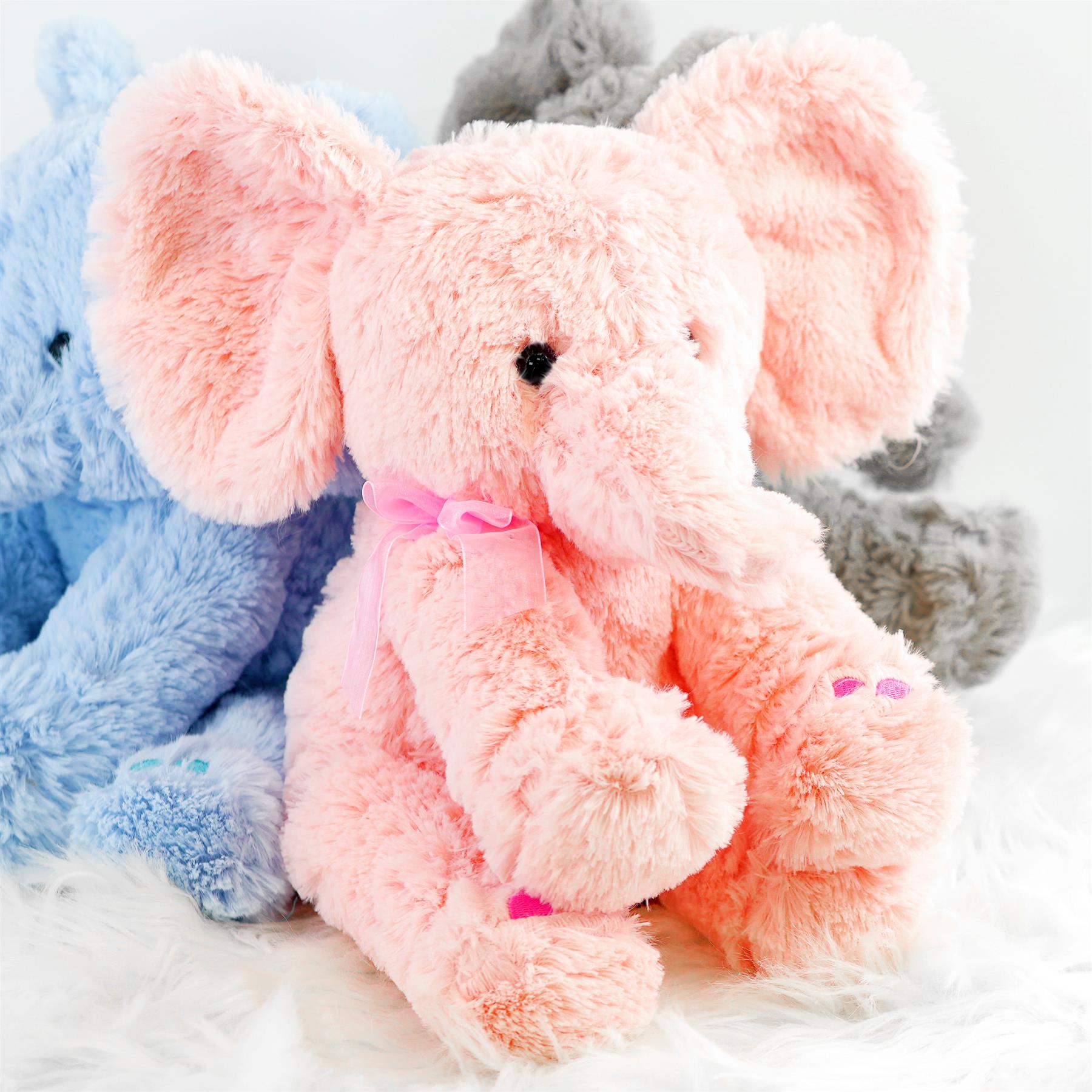 The Magic Toy Shop Toys and Games Pink Plush Elephant Soft Toys