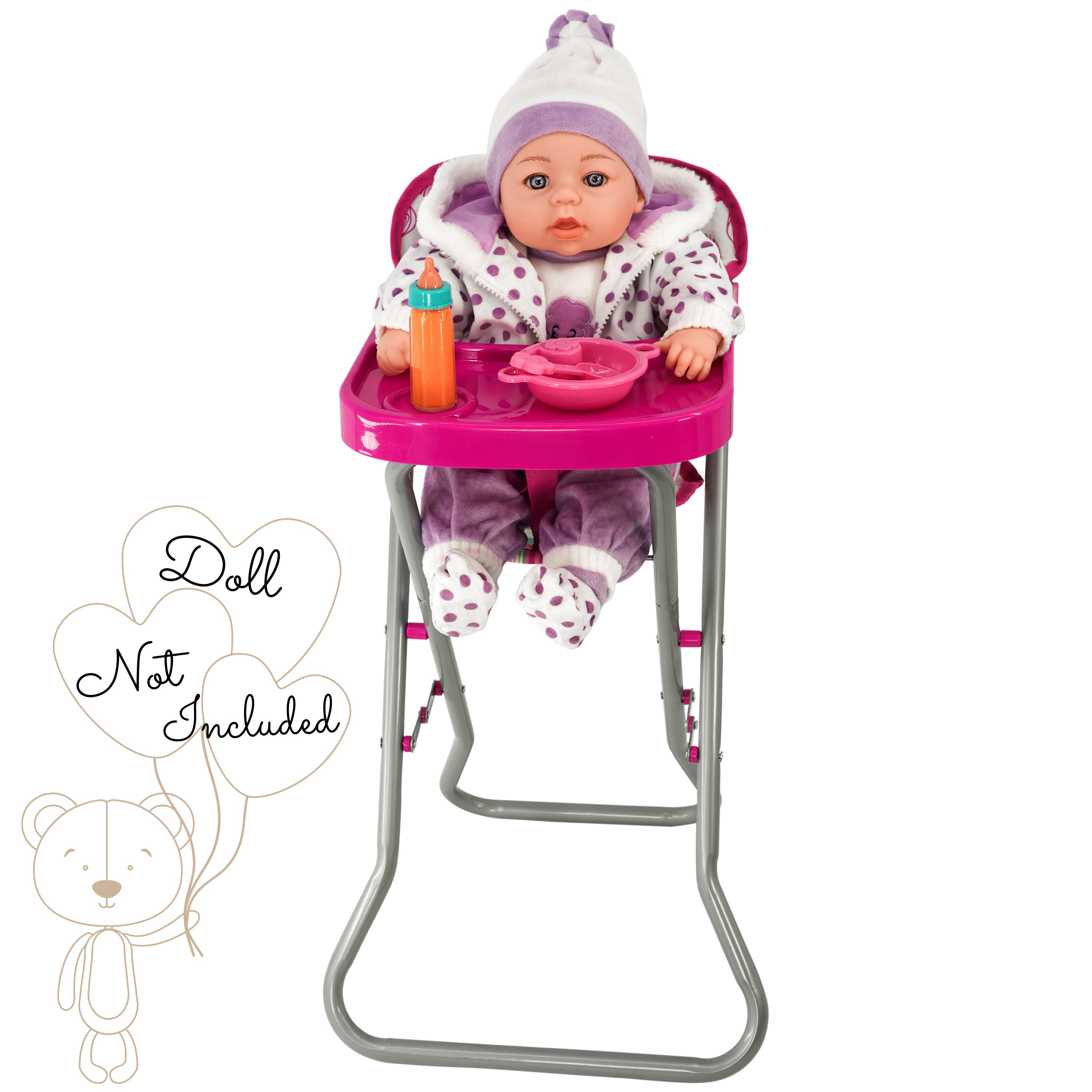 Feeding Dolls High Chair by BiBi Doll - The Magic Toy Shop