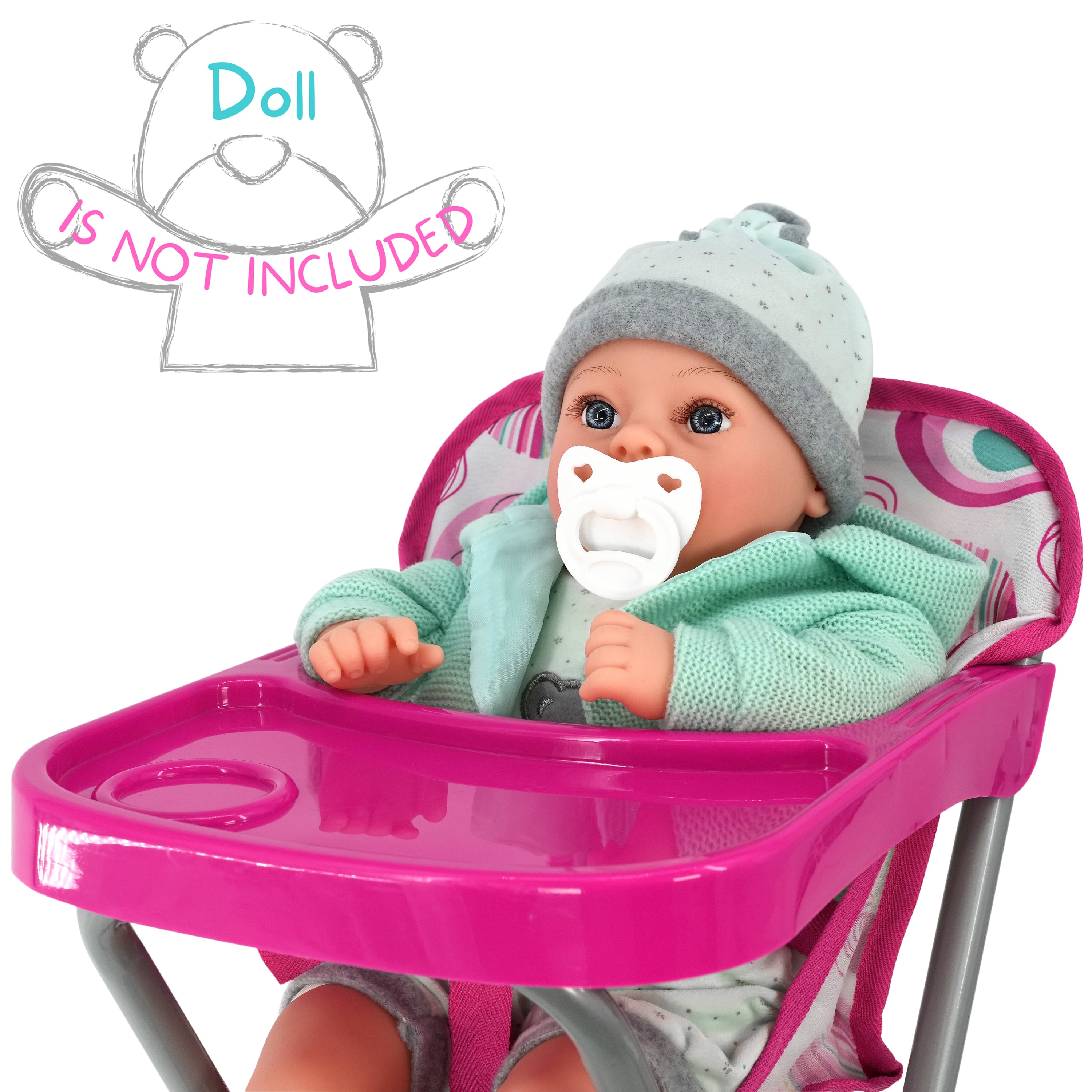 Feeding Dolls High Chair by BiBi Doll - The Magic Toy Shop