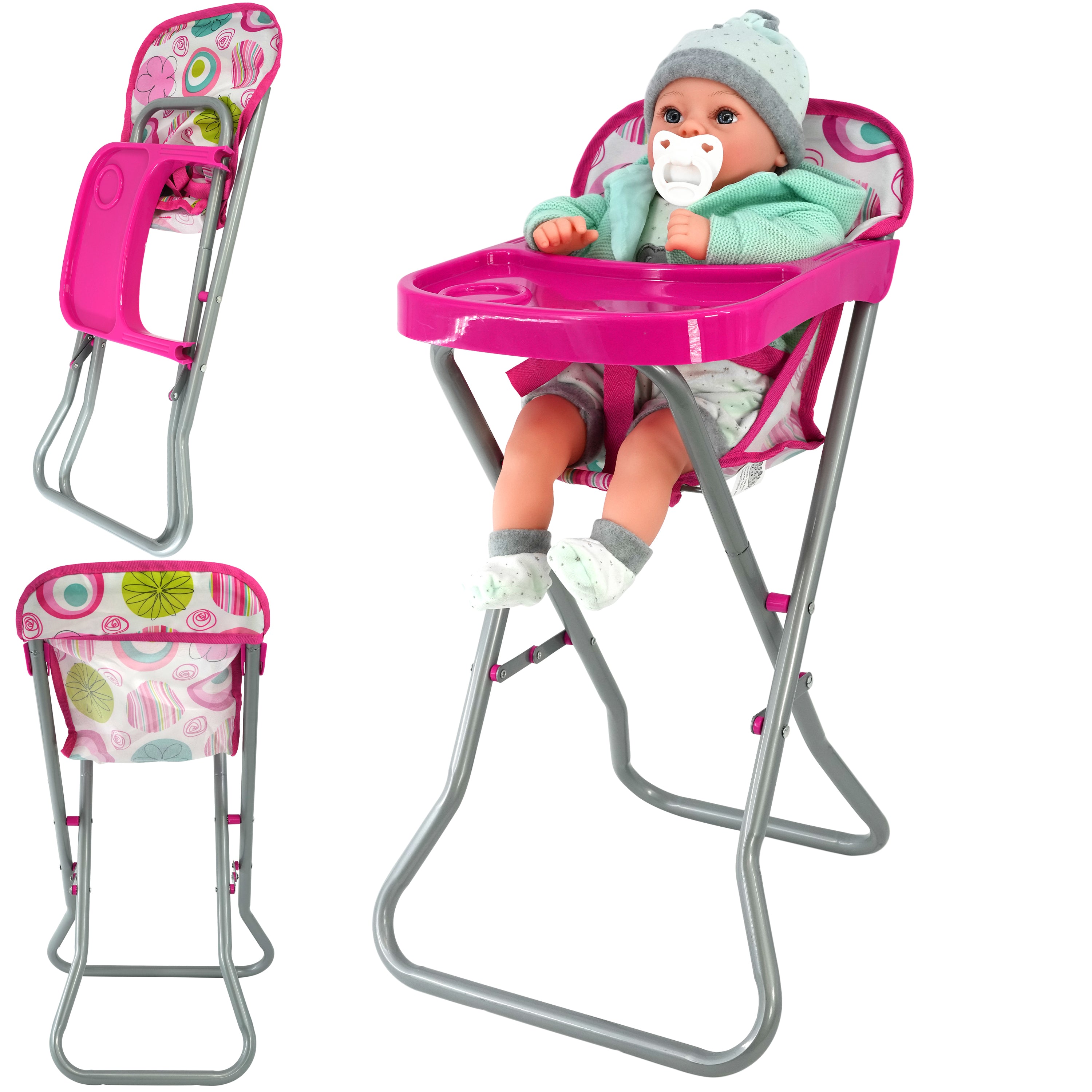 Feeding Dolls High Chair by BiBi Doll - The Magic Toy Shop