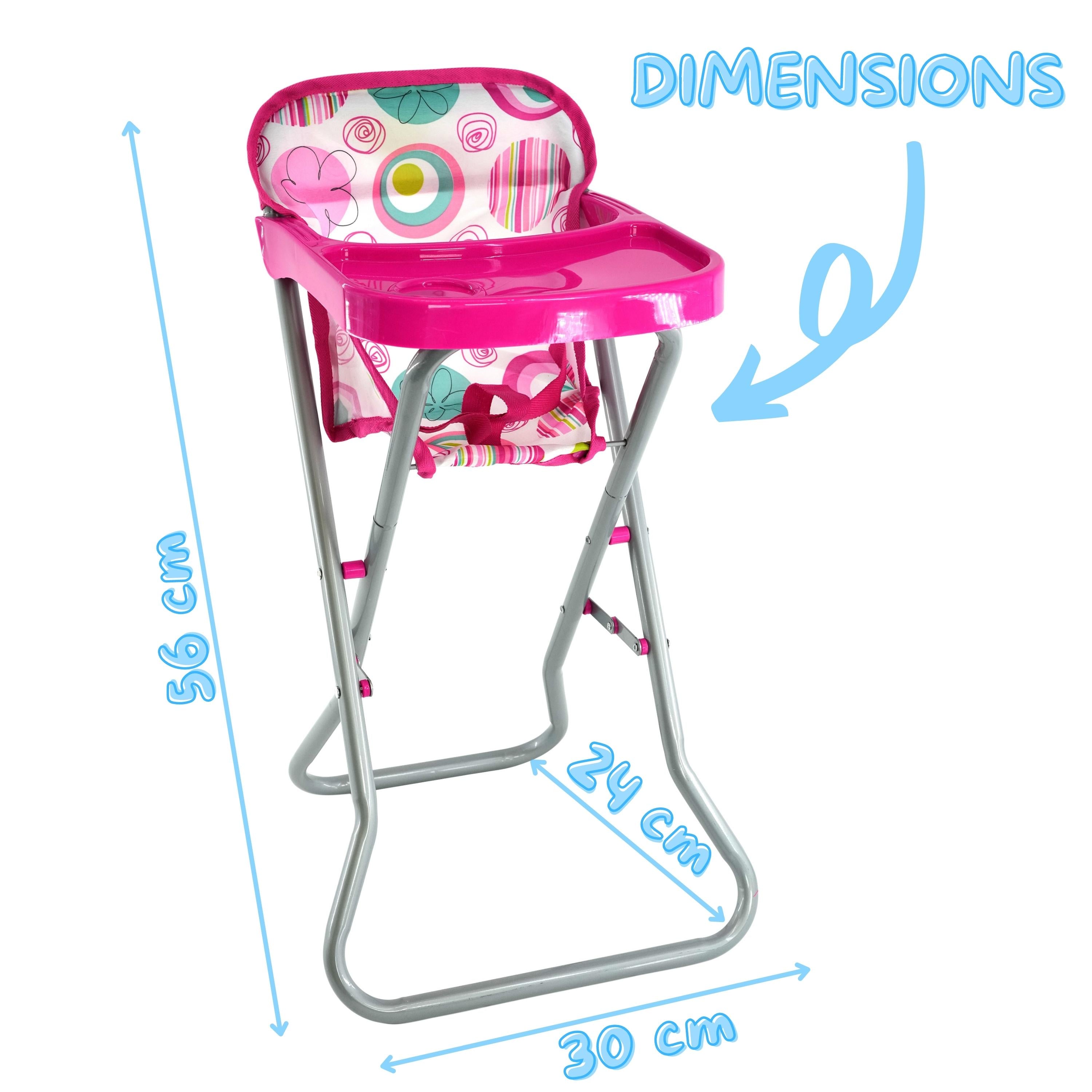 Feeding Dolls High Chair by BiBi Doll - The Magic Toy Shop