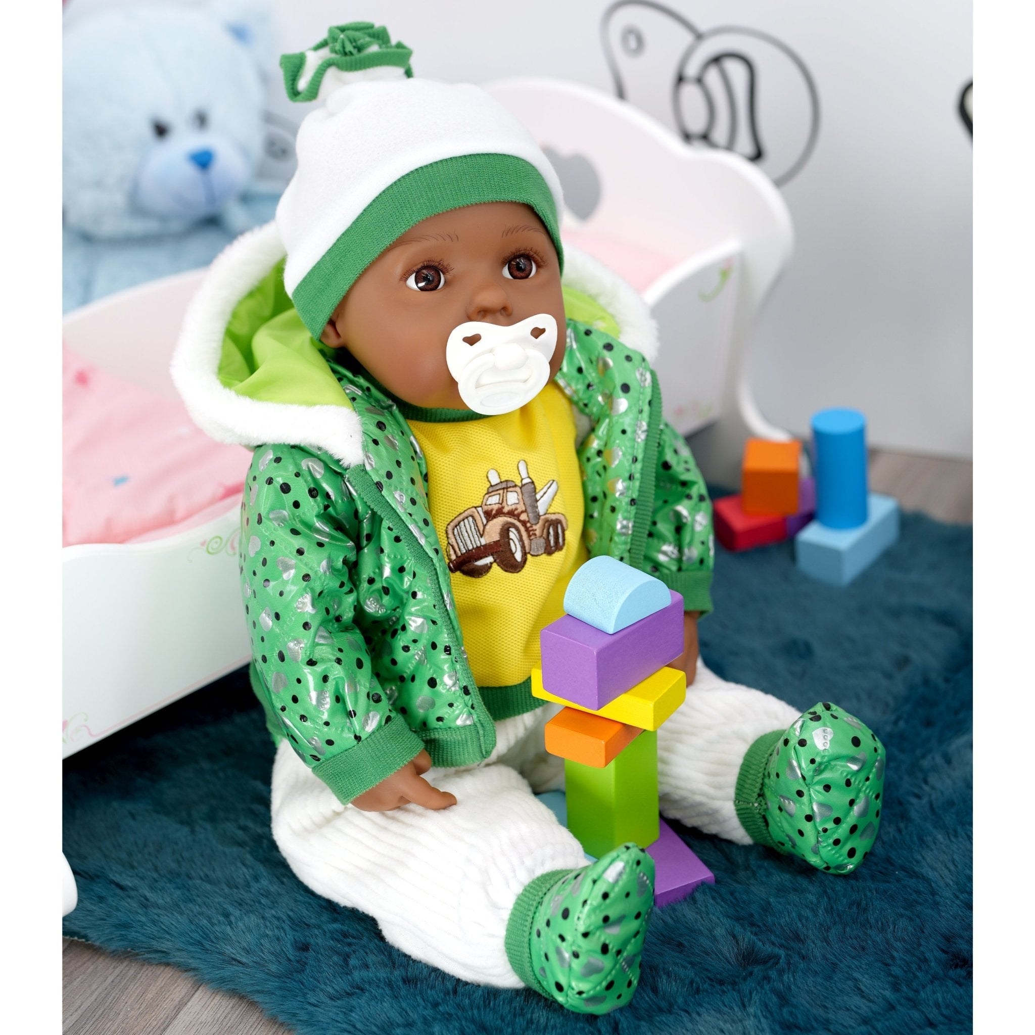 Bibi Black Boy Baby Doll Toy With Dummy & Sounds BiBi Doll - The Magic Toy Shop