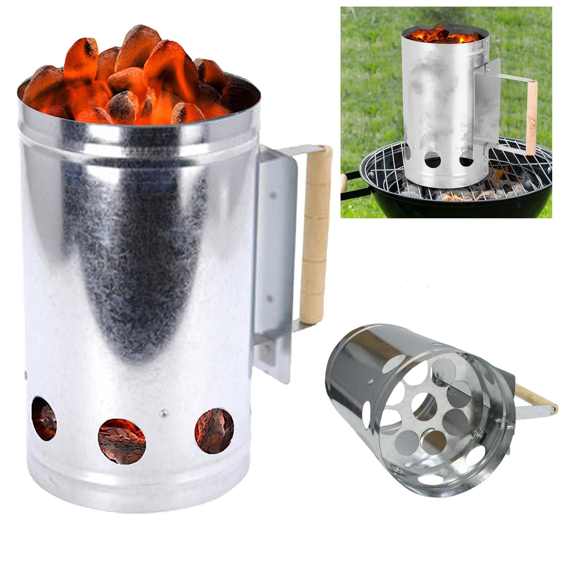 BBQ Charcoal Metal Chimney Starter by Geezy - The Magic Toy Shop