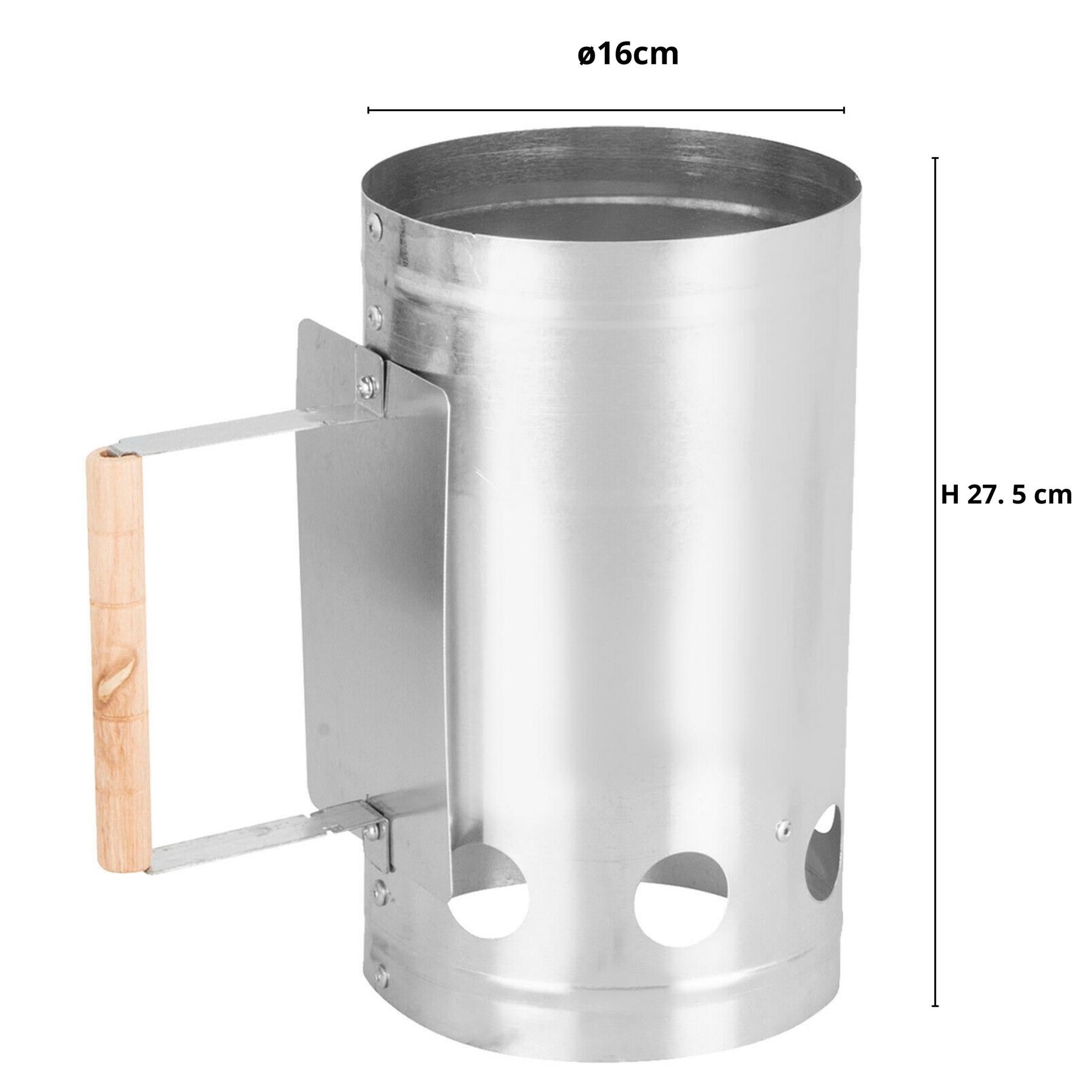 BBQ Charcoal Metal Chimney Starter by Geezy - The Magic Toy Shop