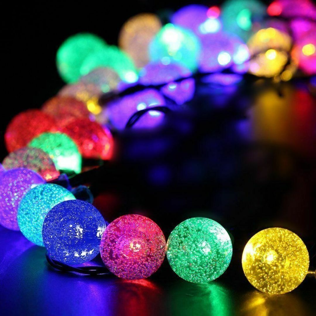 Multicoloured Led String Lights In Crystal Balls Design by The Magic Toy Shop - The Magic Toy Shop