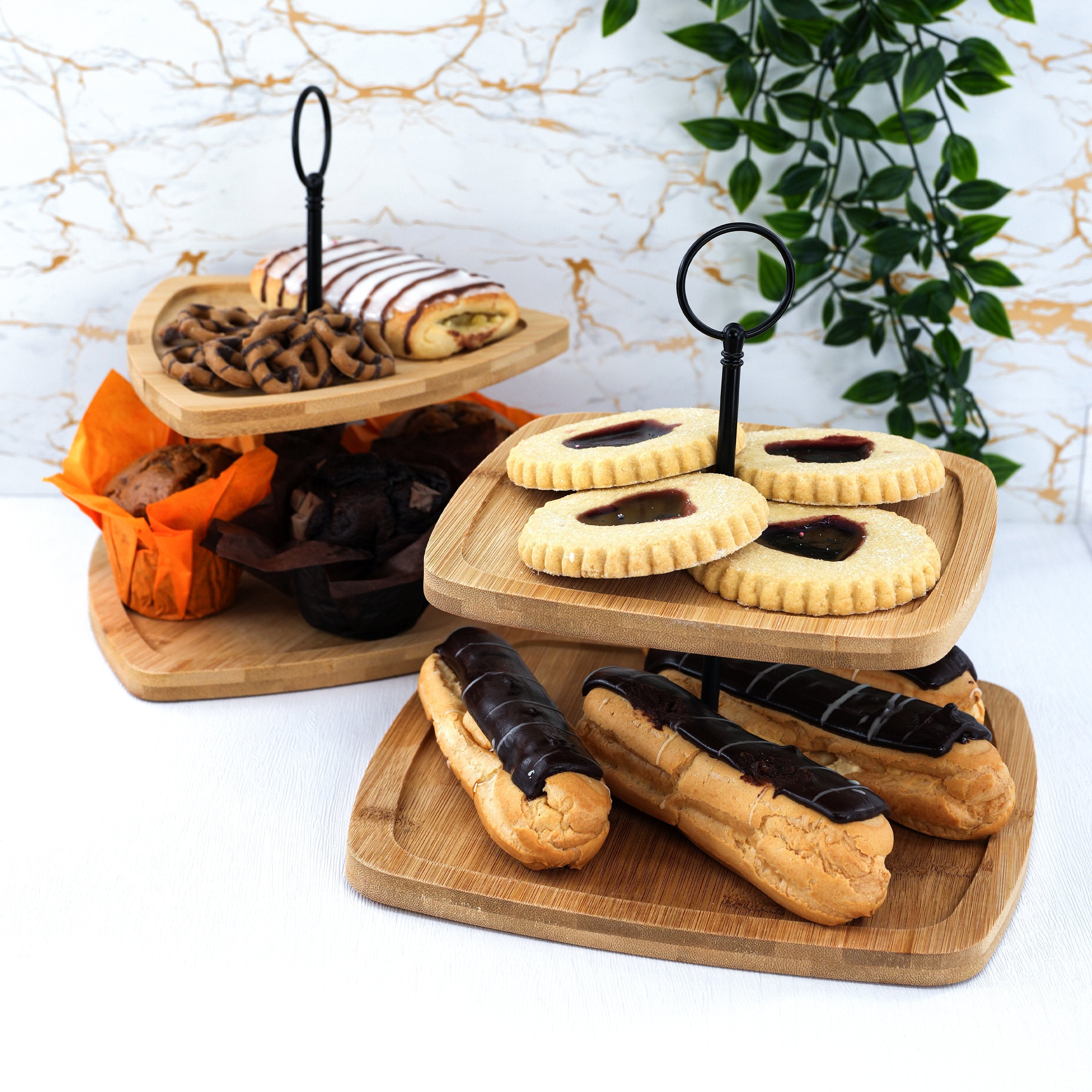 2 Tier Wooden Serving Stand by Geezy - The Magic Toy Shop