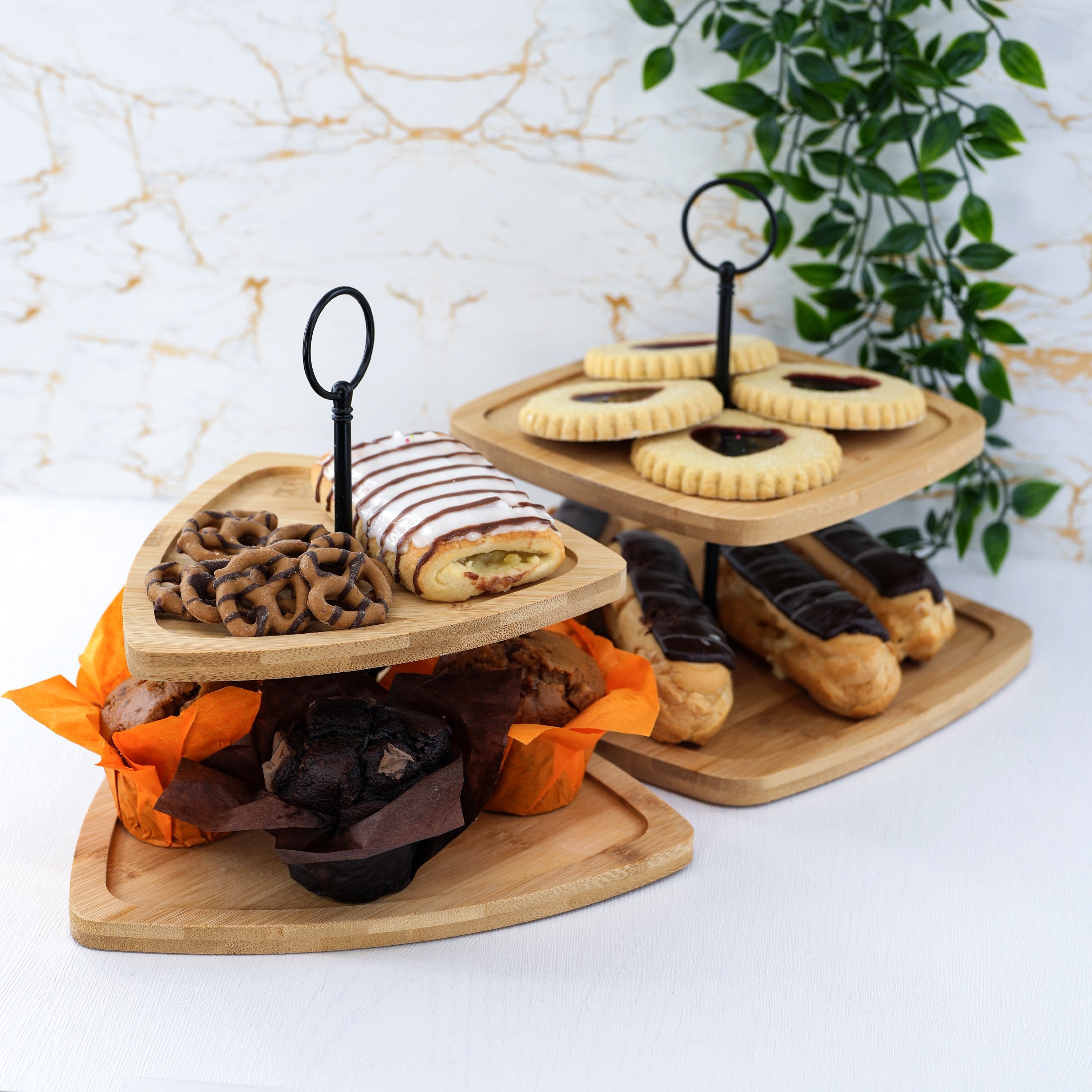 2 Tier Wooden Serving Stand by Geezy - The Magic Toy Shop
