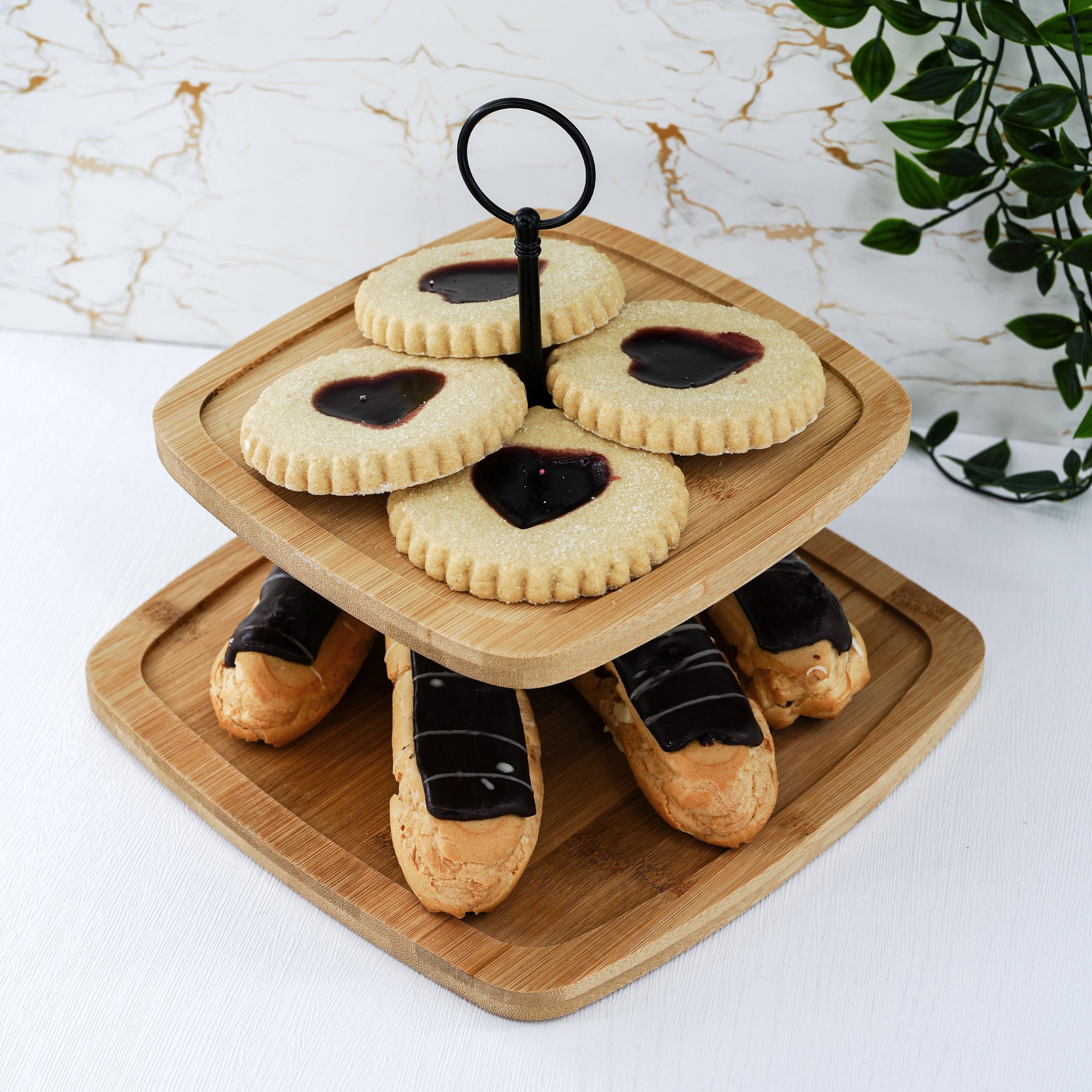 2 Tier Wooden Serving Stand by Geezy - The Magic Toy Shop