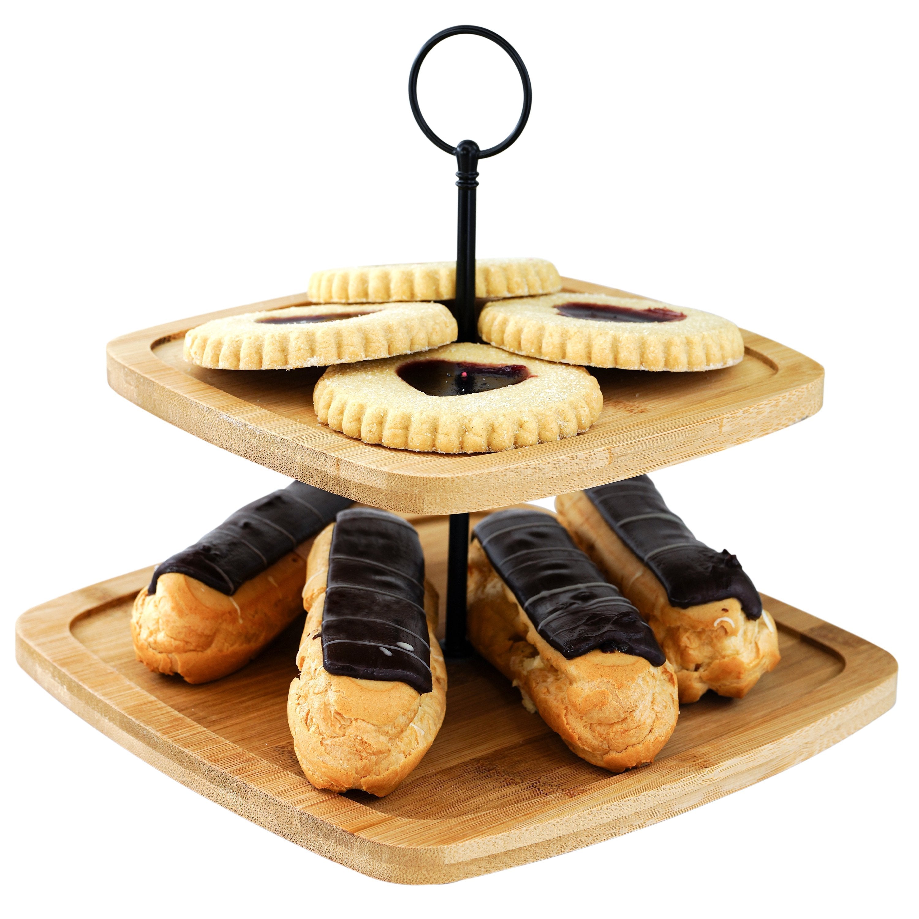 2 Tier Wooden Serving Stand by Geezy - The Magic Toy Shop