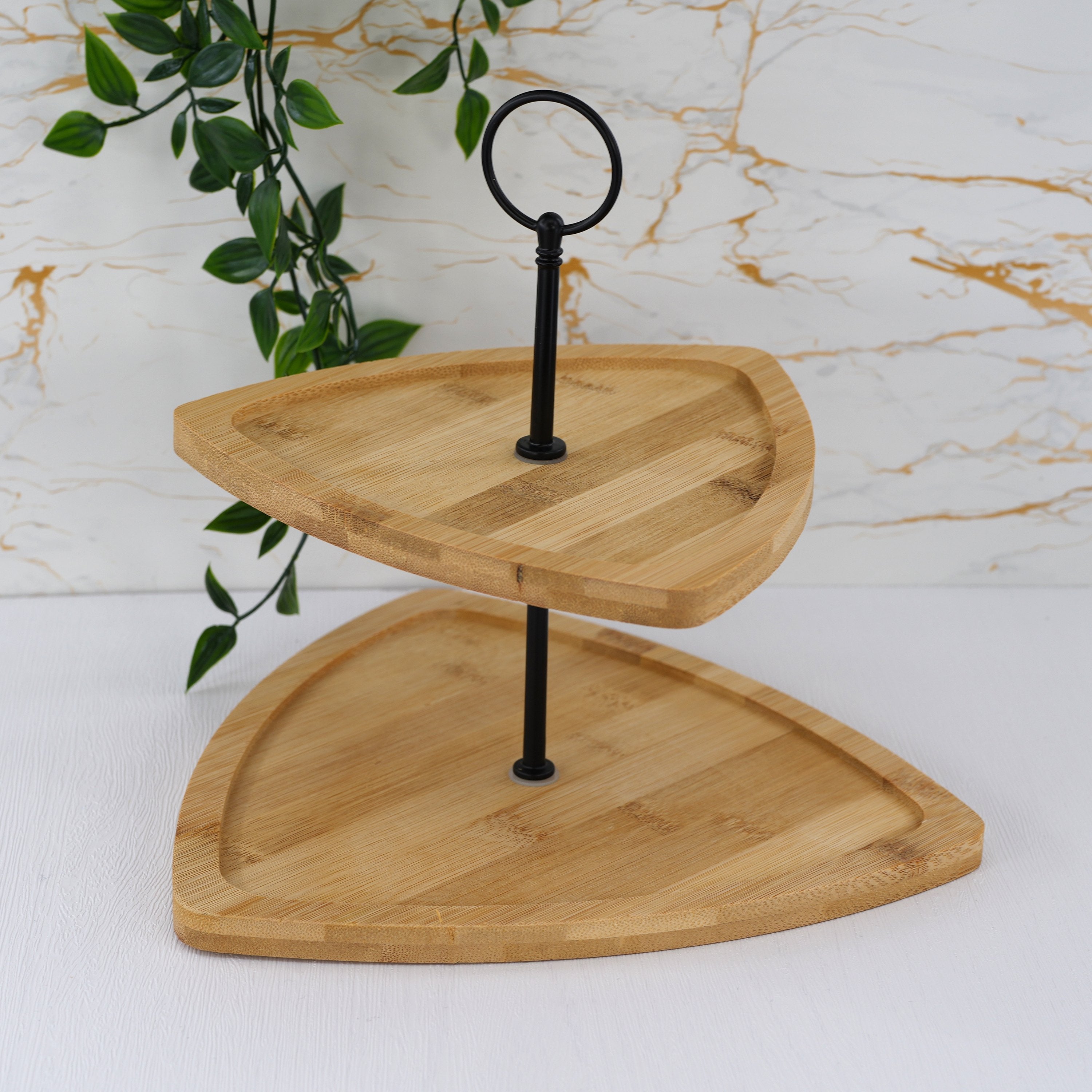 2 Tier Wooden Serving Stand by Geezy - The Magic Toy Shop