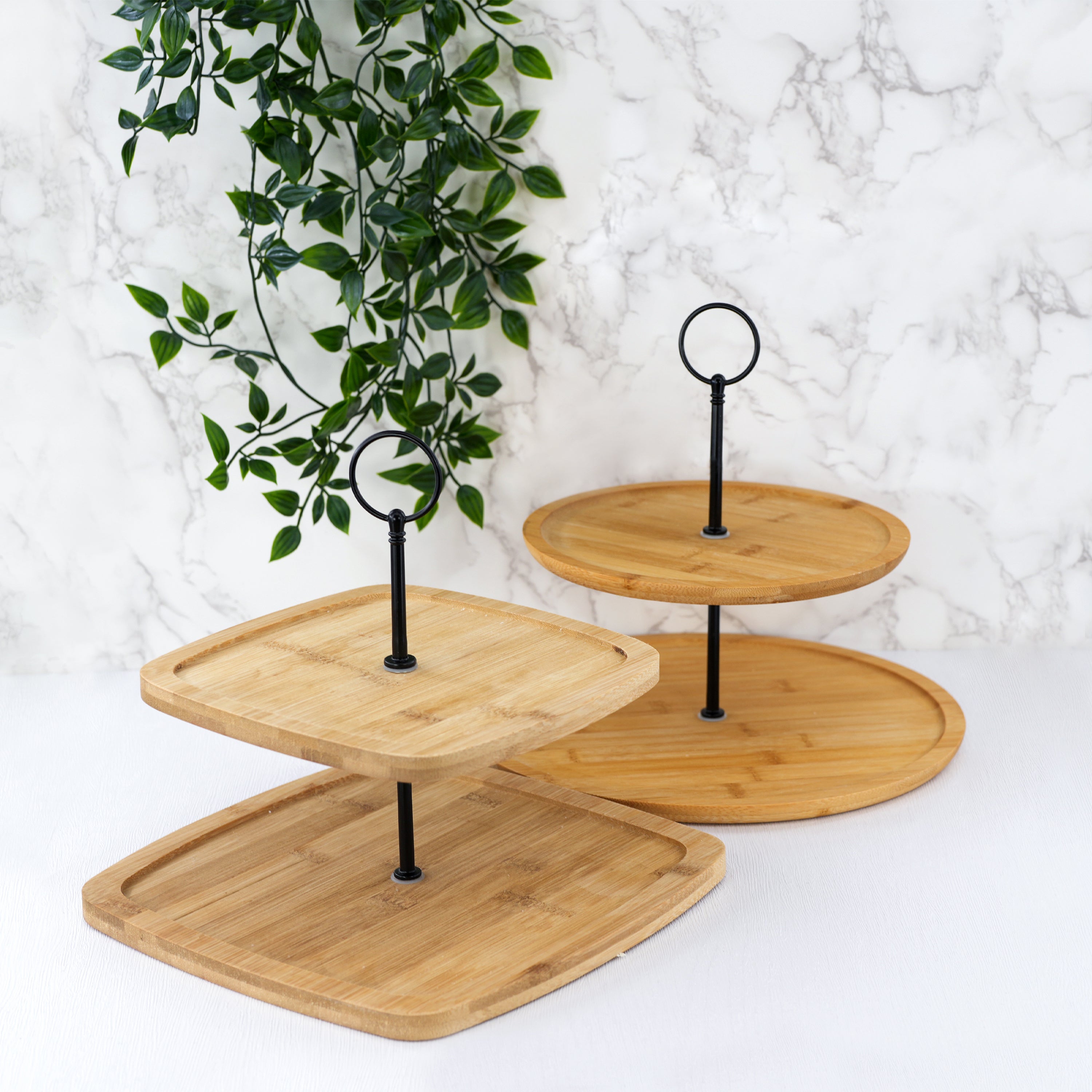 2 Tier Wooden Serving Stand by Geezy - The Magic Toy Shop