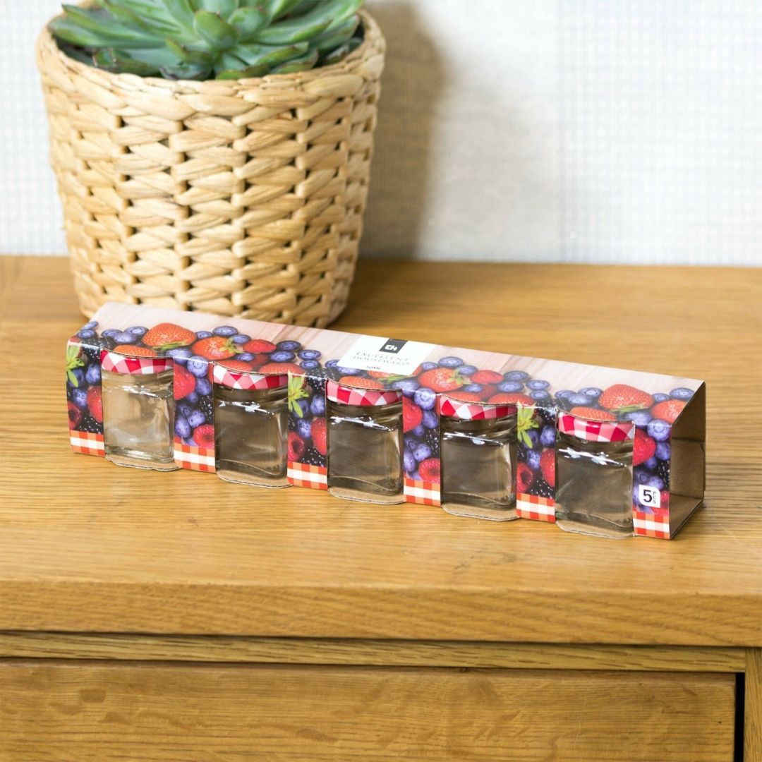 Glass Jar Set With Screw Top Lids 5 Pcs by Geezy - The Magic Toy Shop