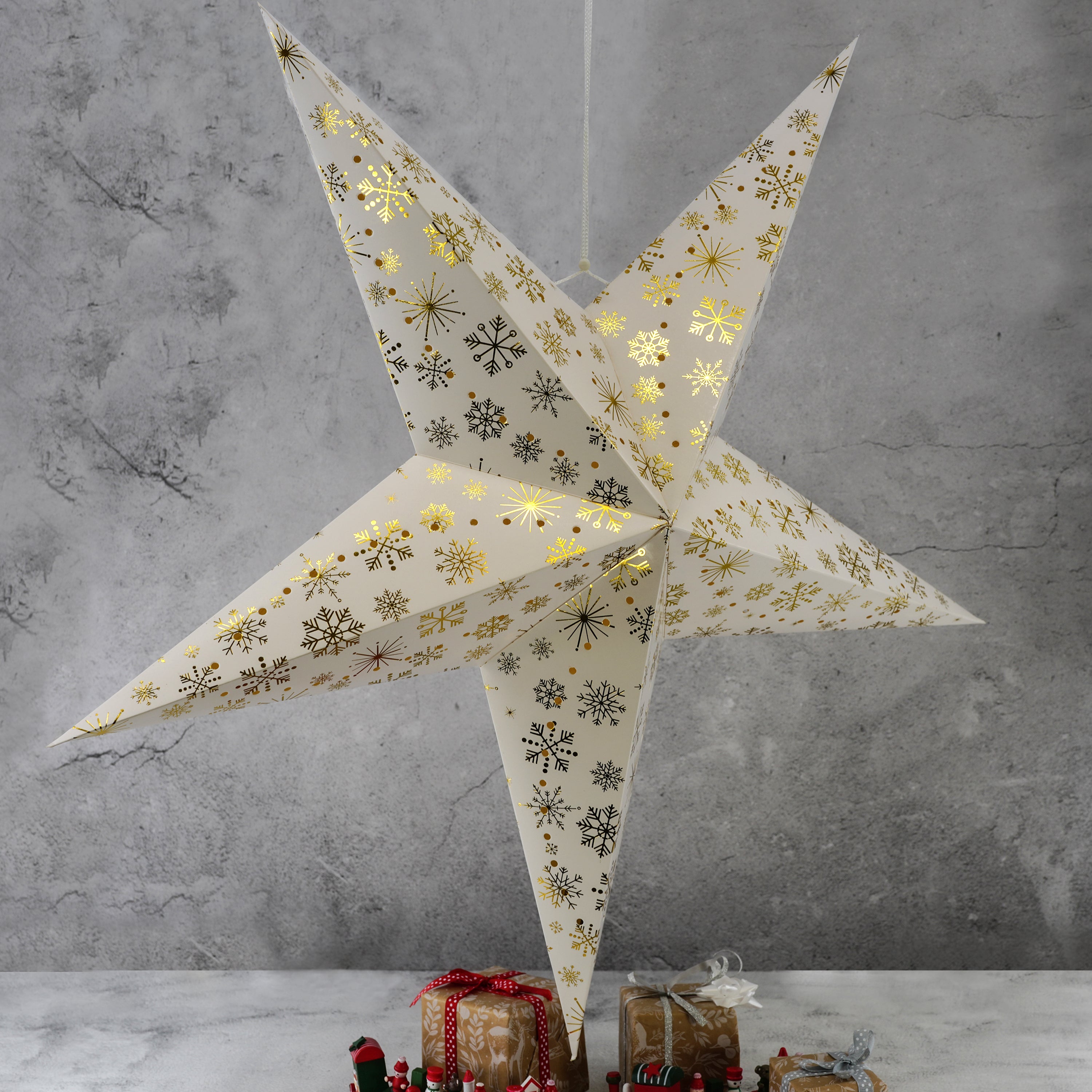 75 cm LED Hanging Paper Star Lantern by Geezy - The Magic Toy Shop