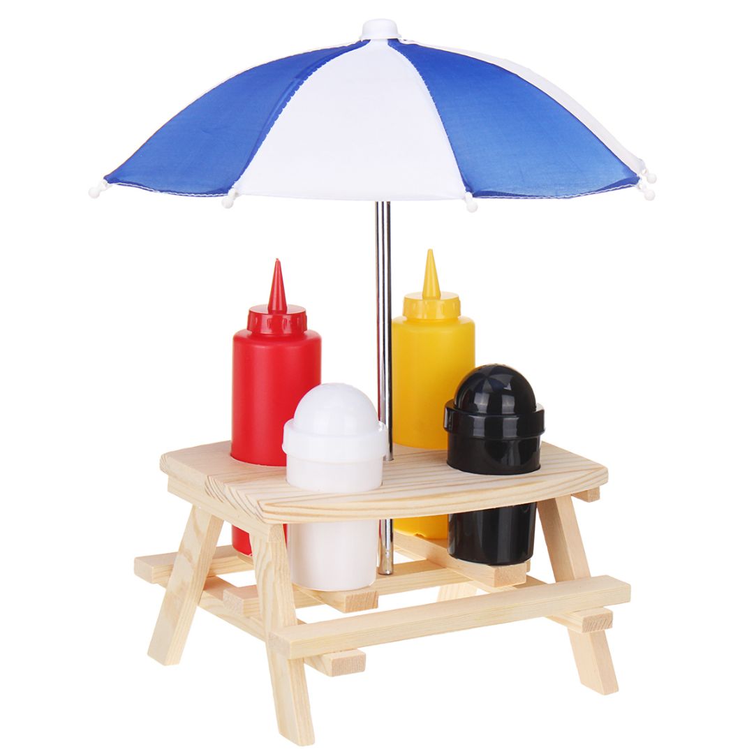 Picnic Table Parasol Pub Cruet Condiment Set by Geezy - The Magic Toy Shop